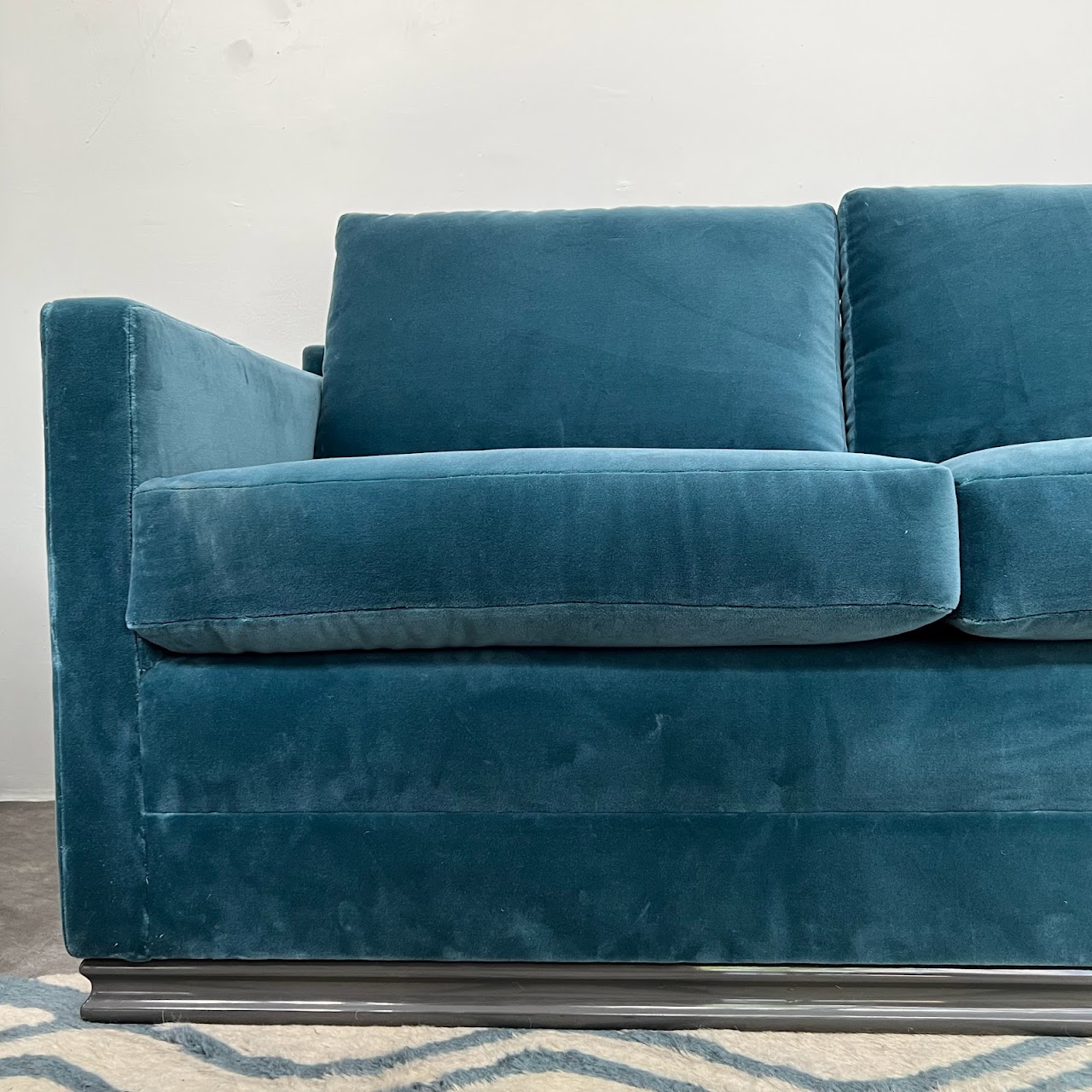 Blue Velvet Sofa