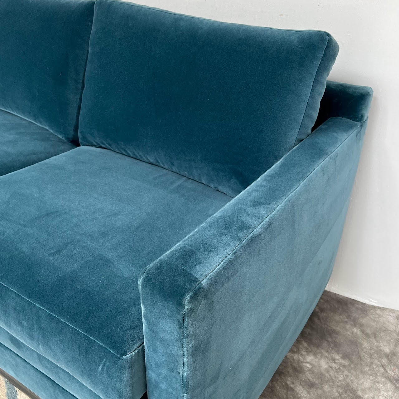 Blue Velvet Sofa