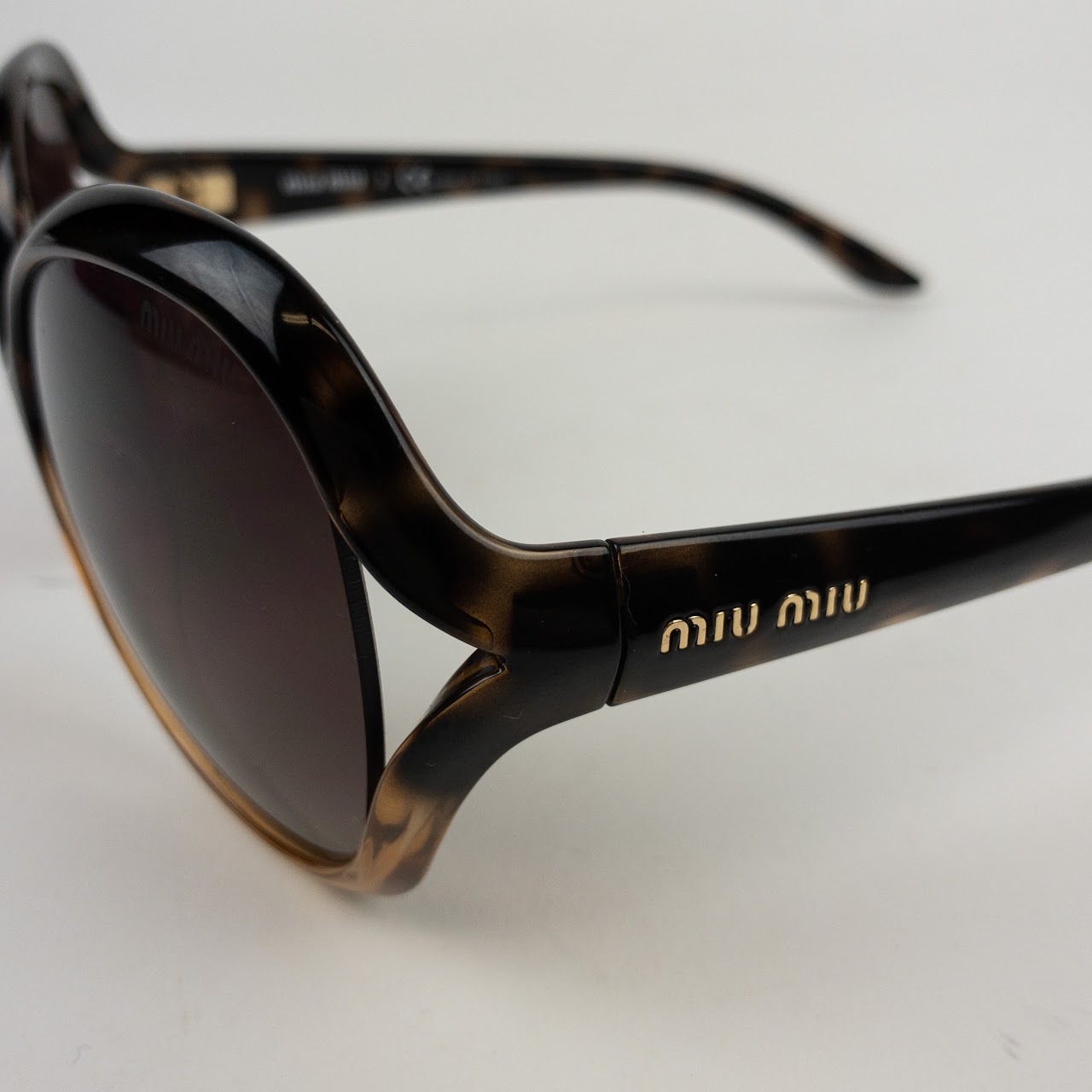 Miu Miu 'Tortoise' Oversized Sunglasses