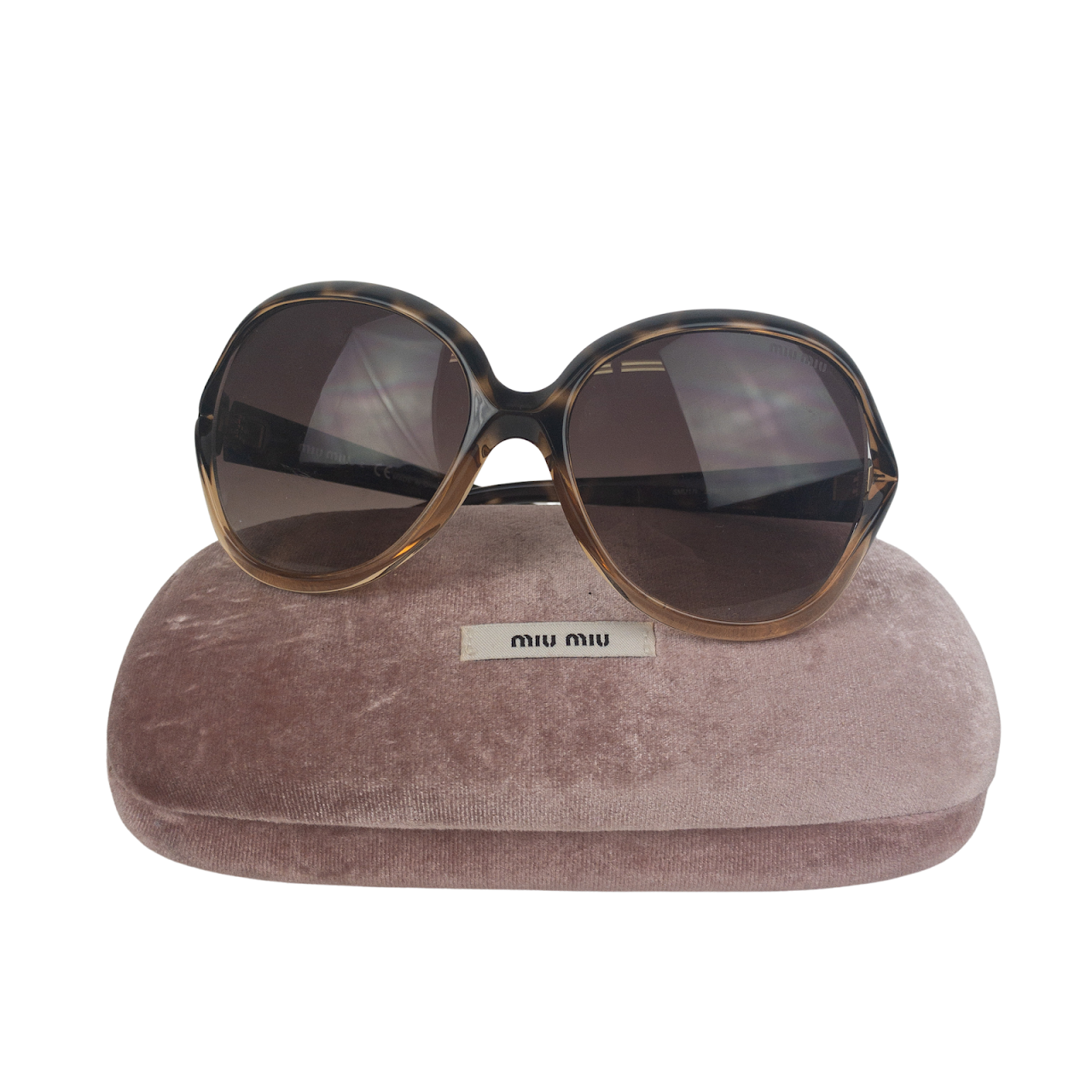 Miu Miu 'Tortoise' Oversized Sunglasses