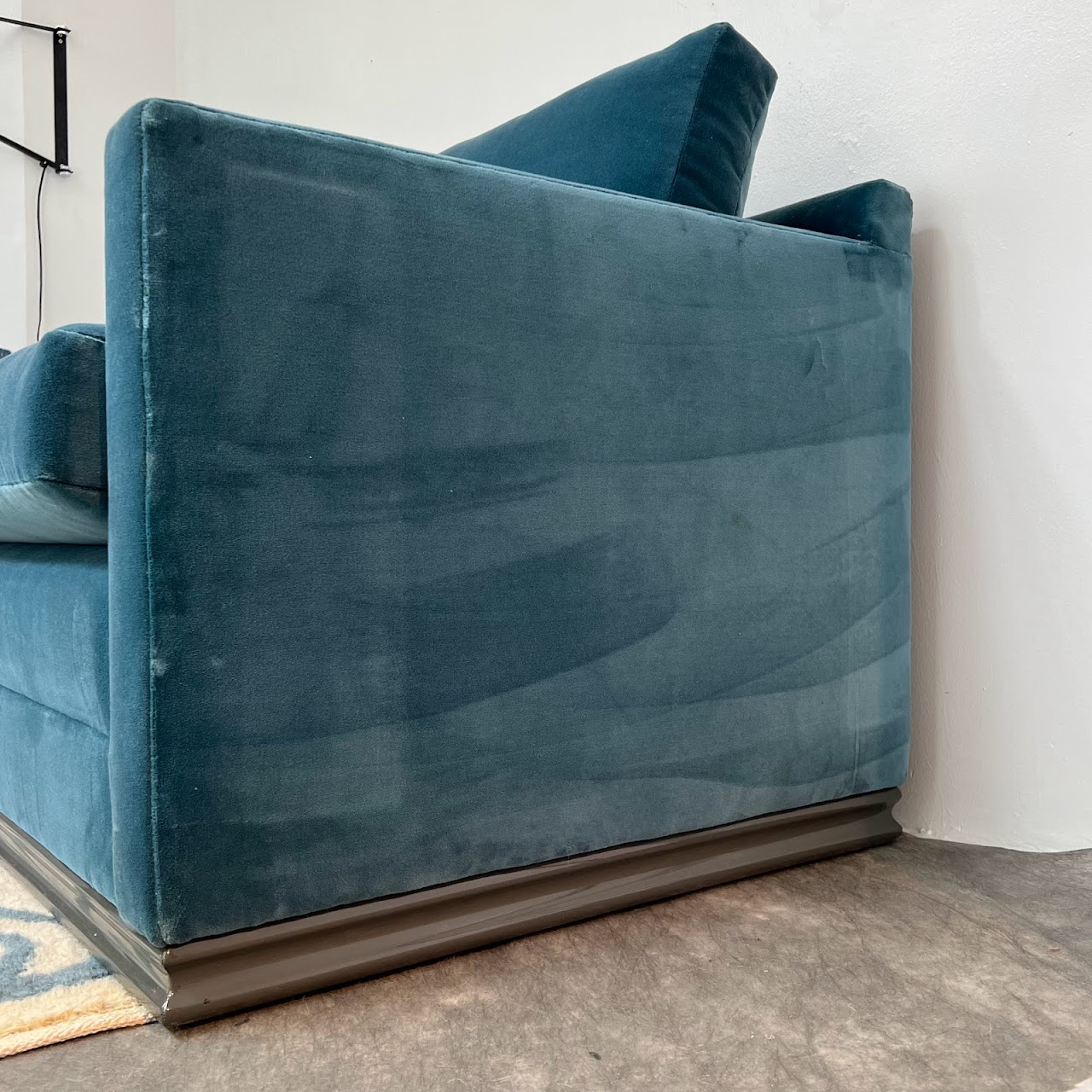 Blue Velvet Sofa