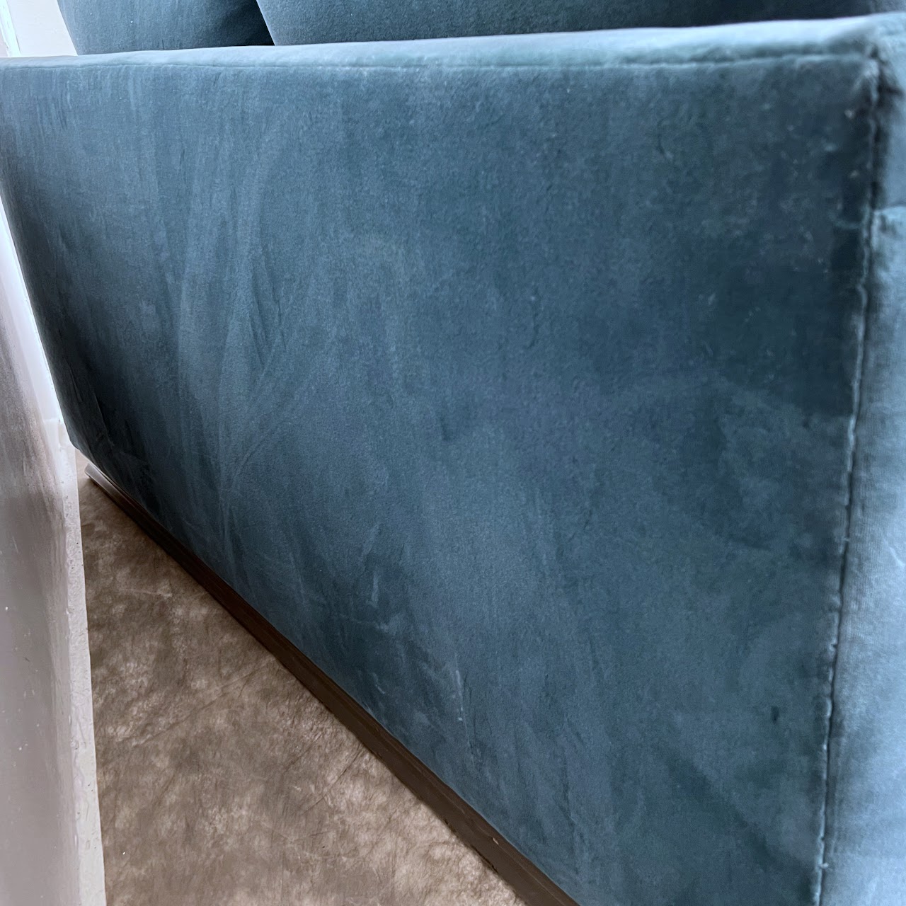 Blue Velvet Sofa