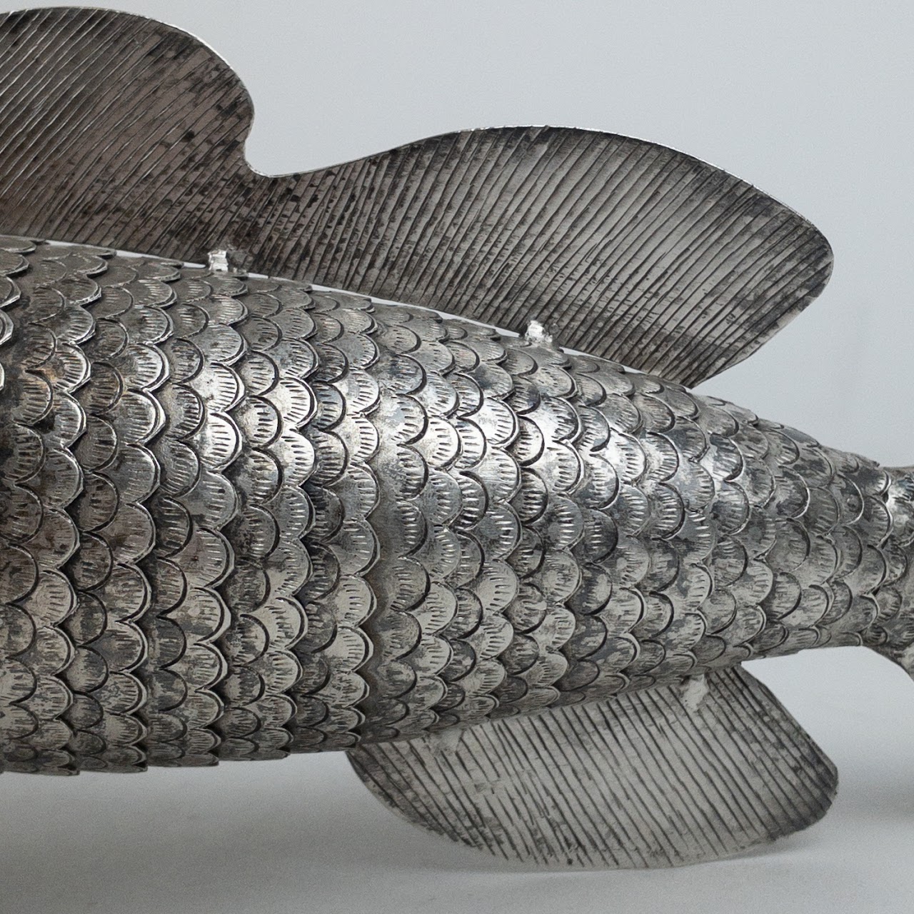 Cambodian Silver Plated Large Articulated Fish