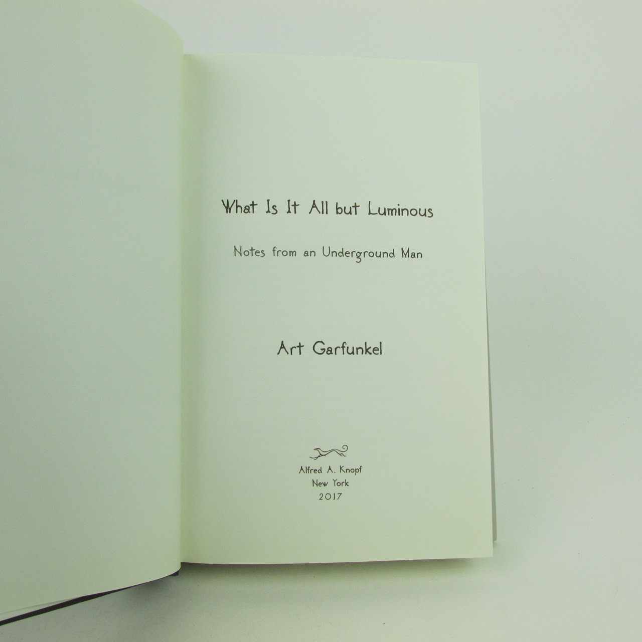 Art Garfunkel SIGNED 'What Is It All But Luminous' First Edition