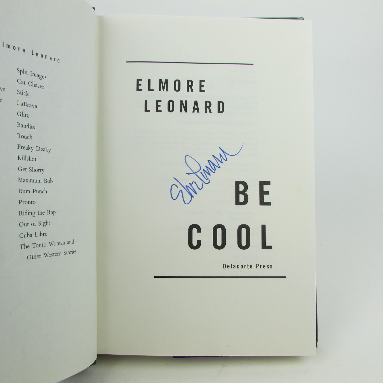 Elmore Leonard SIGNED 'Be Cool' Book