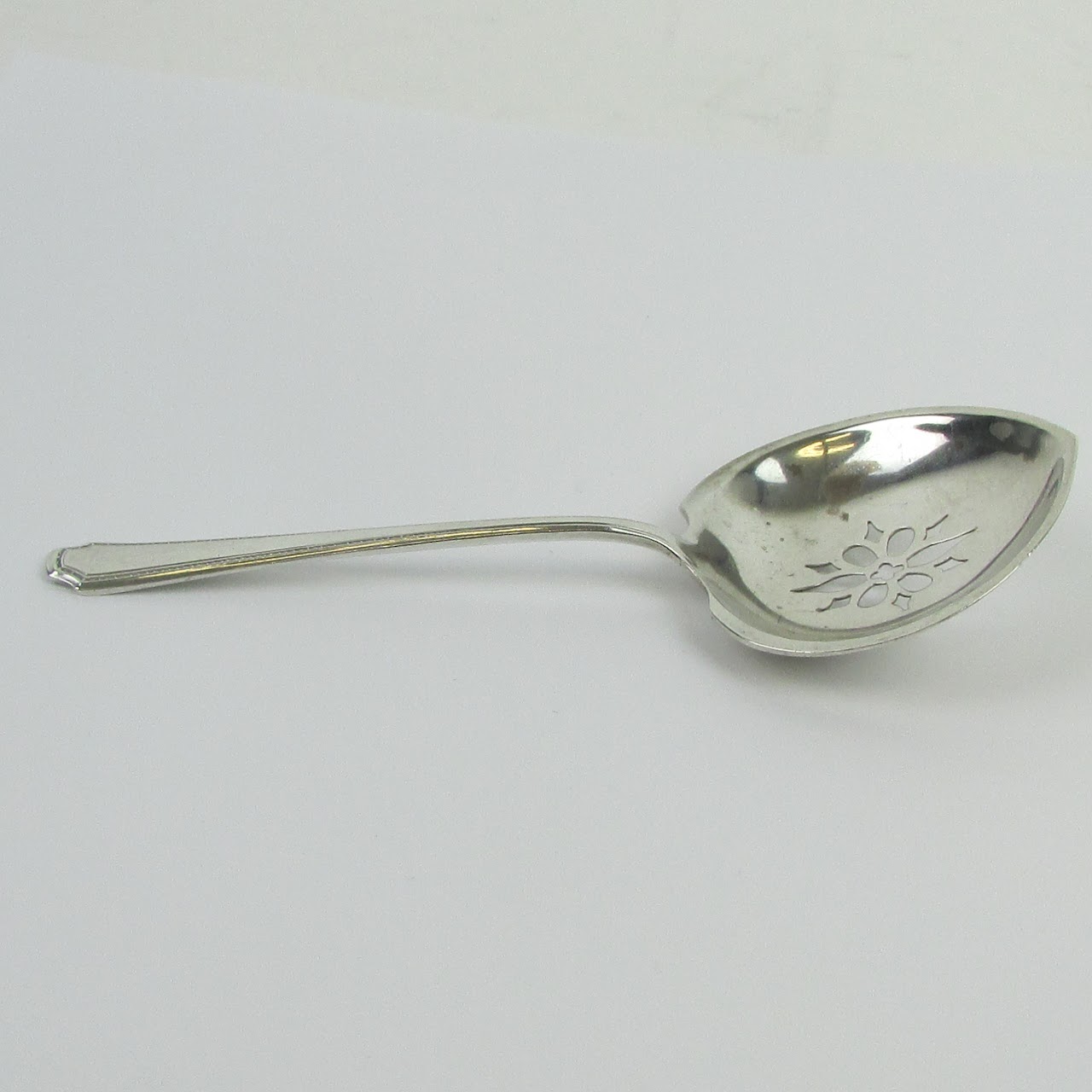 Sterling Silver Pierced Serving Spoon