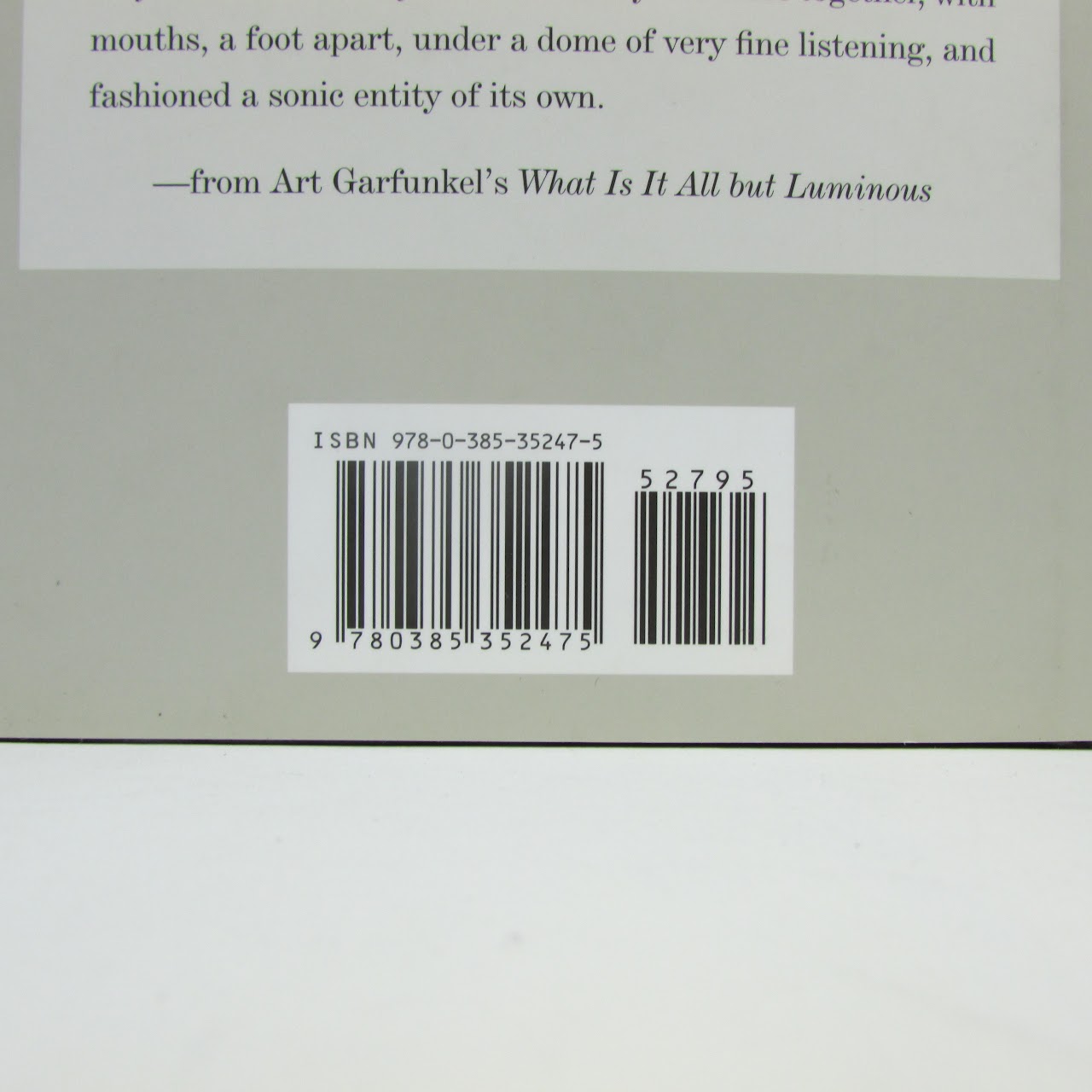 Art Garfunkel SIGNED 'What Is It All But Luminous' First Edition