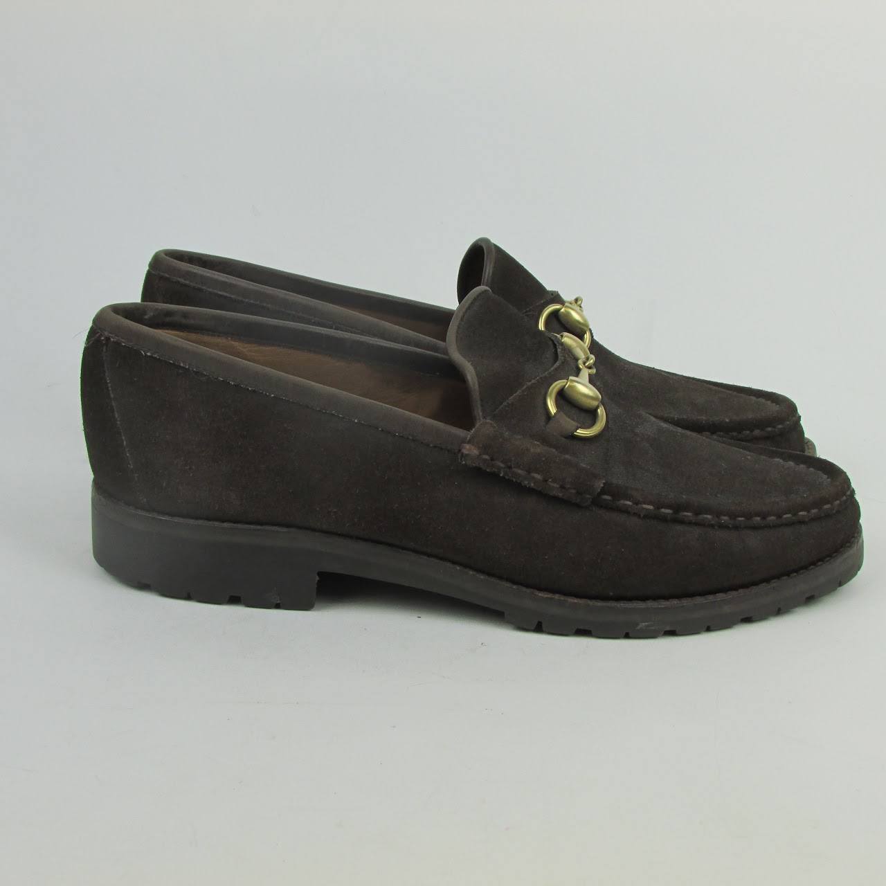 Gucci Suede Horsebit Loafers