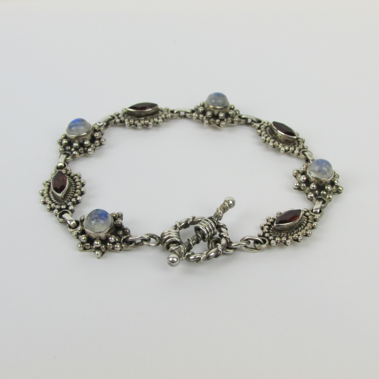 Sterling Silver & Gemstone Bracelet