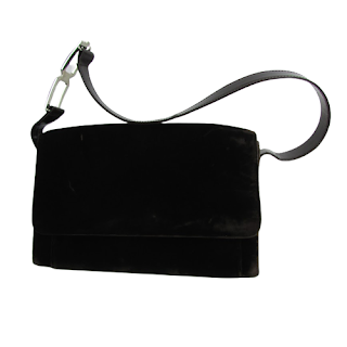 Dolce & Gabbana Patent Leather & Velveteen Structured Shoulder Bag
