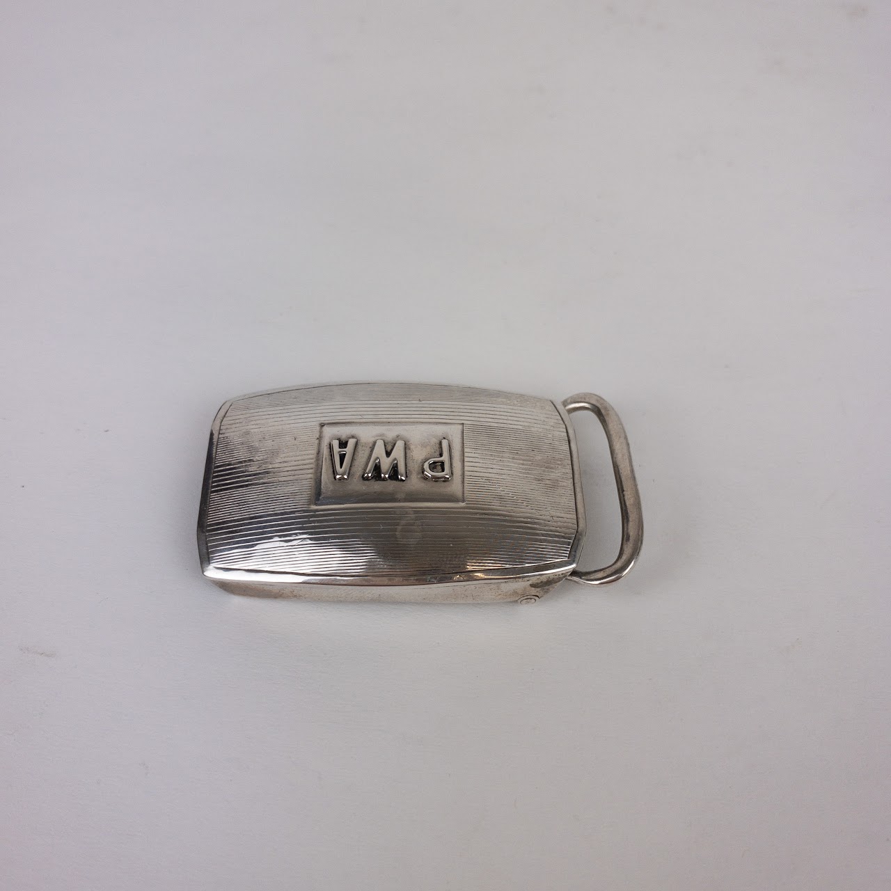 Sterling Silver Monogrammed Belt Buckle