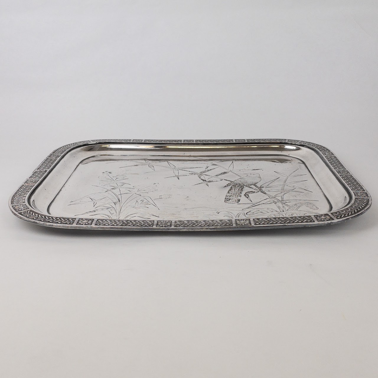 Reed & Barton Silver On Copper Serving Tray