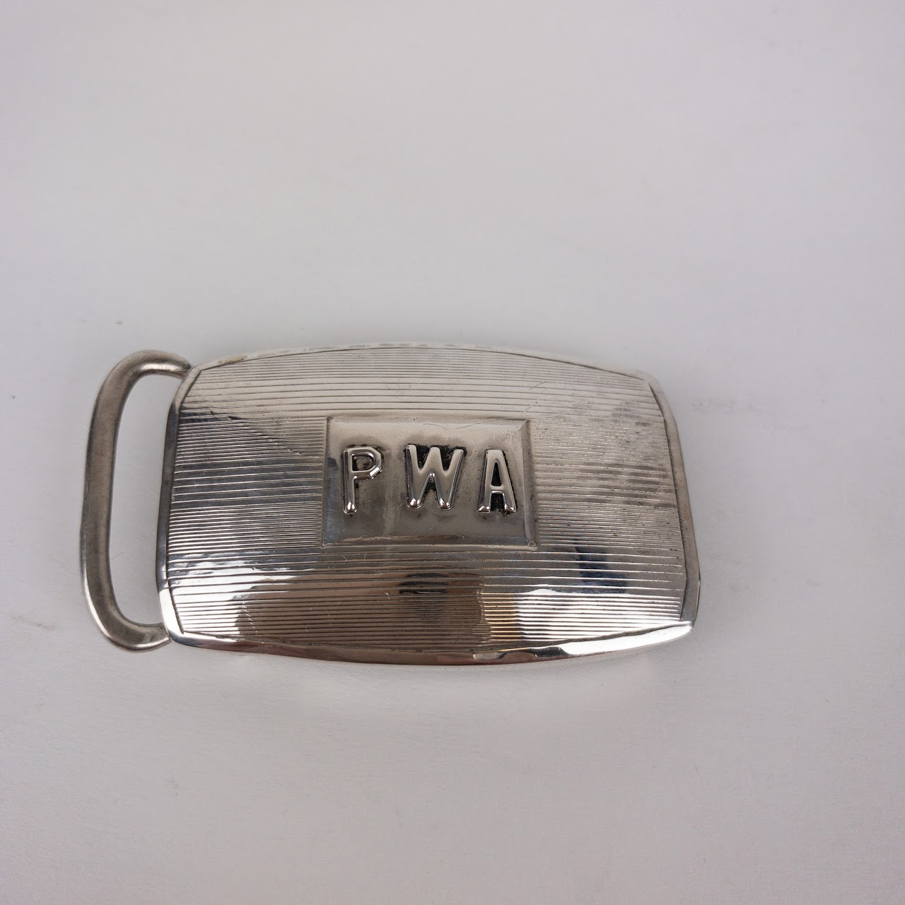 Sterling Silver Monogrammed Belt Buckle