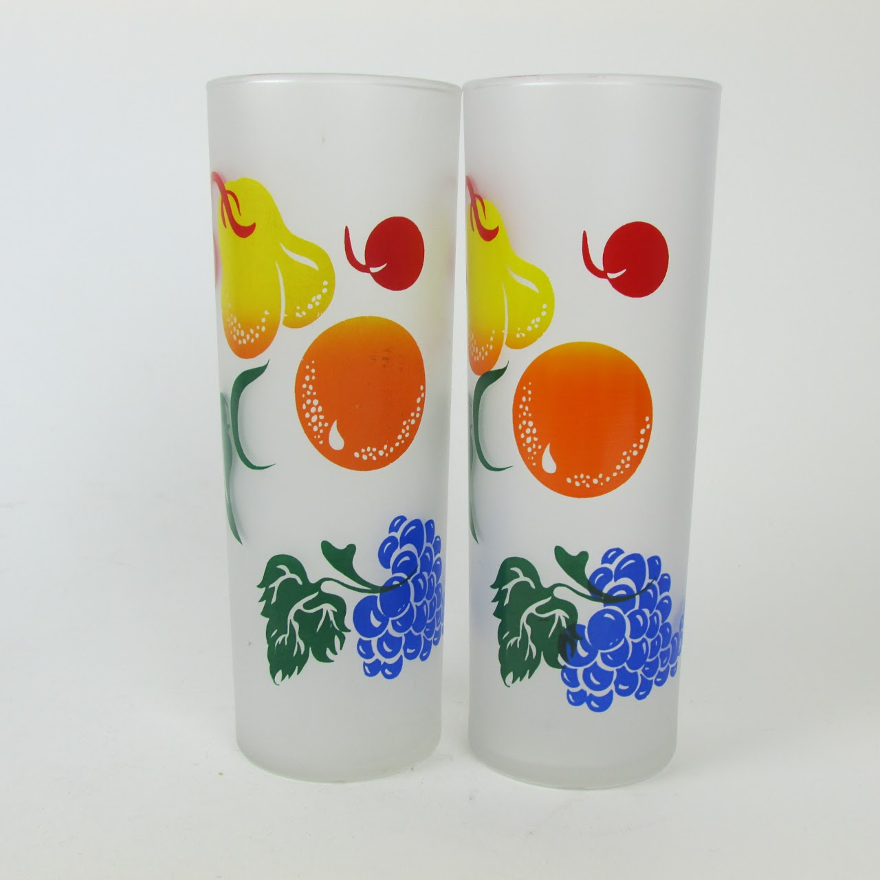 Federal Glass Mid-Century Fruit Highball Set