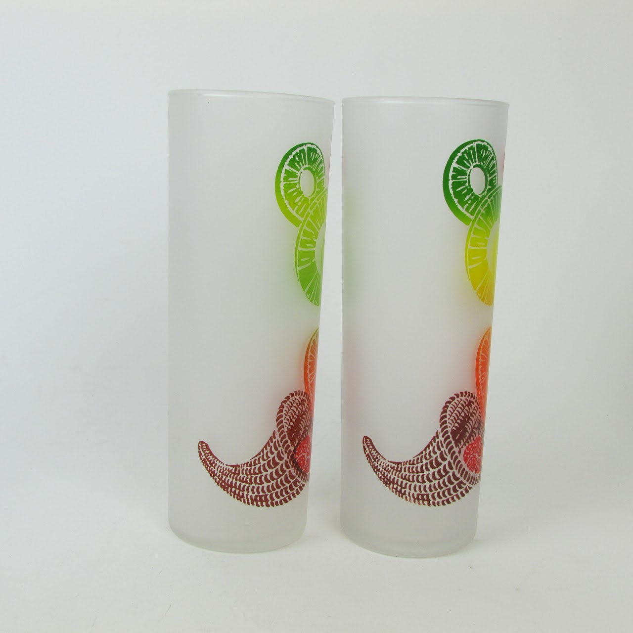 Federal Glass Mid-Century Fruit Highball Set