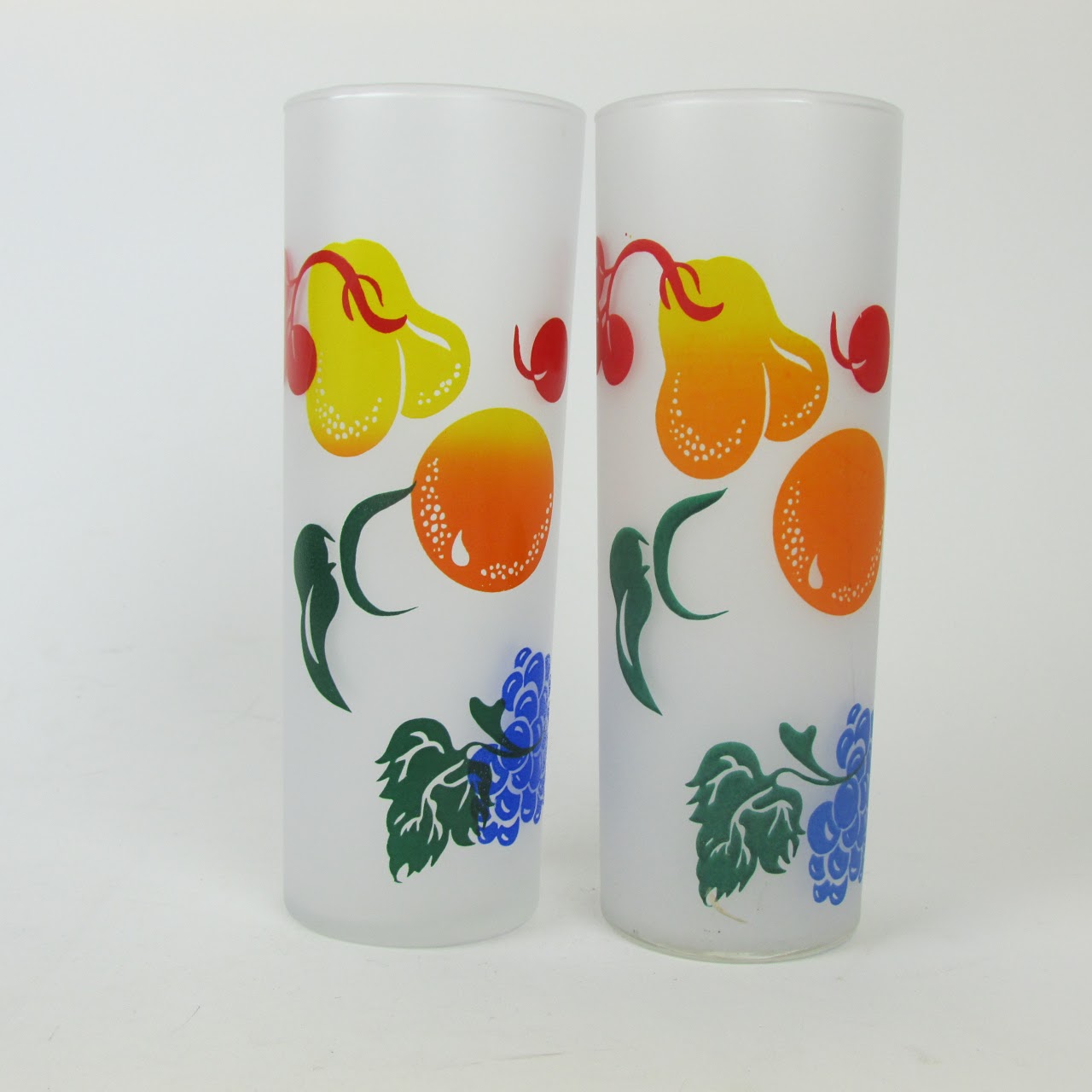 Federal Glass Mid-Century Fruit Highball Set