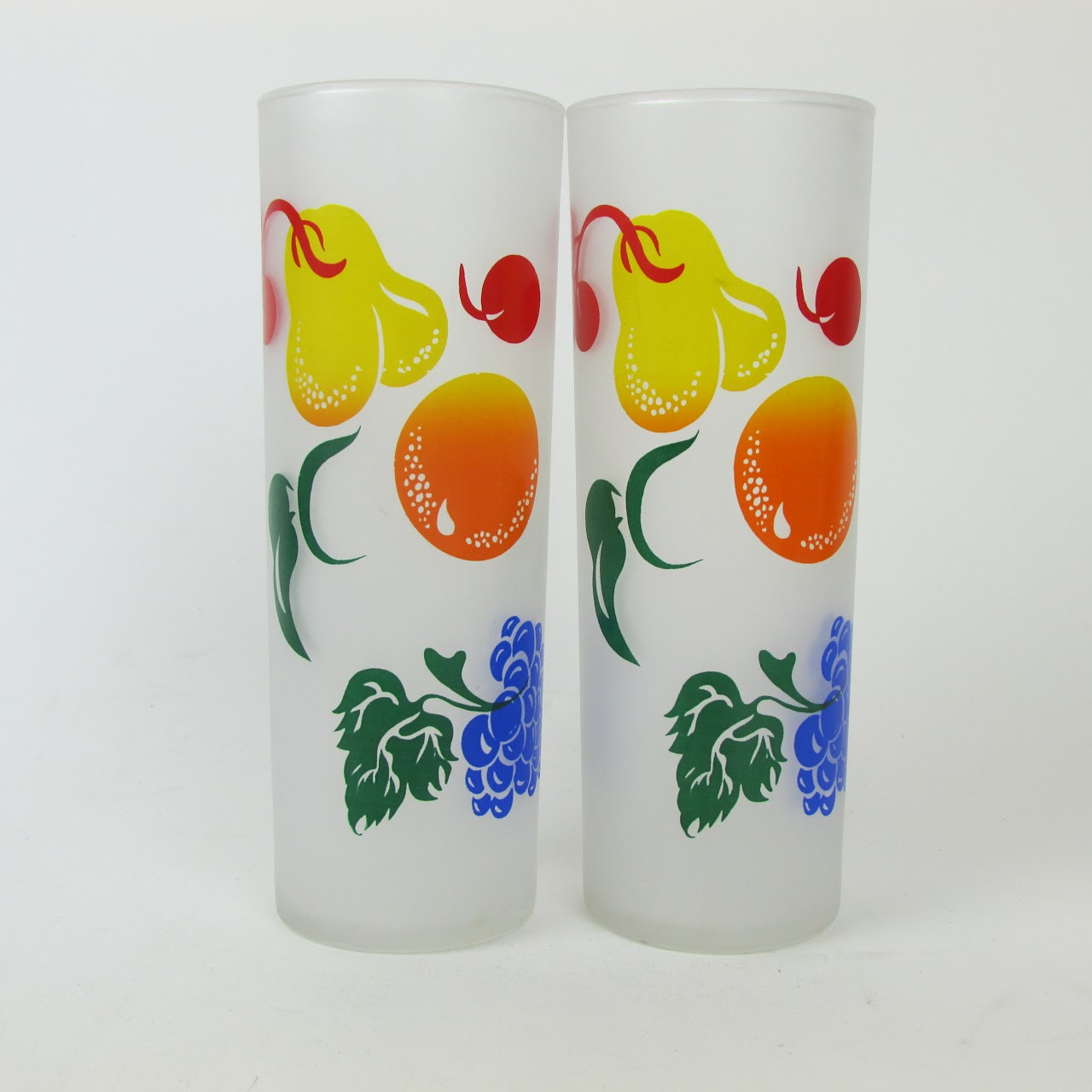 Federal Glass Mid-Century Fruit Highball Set