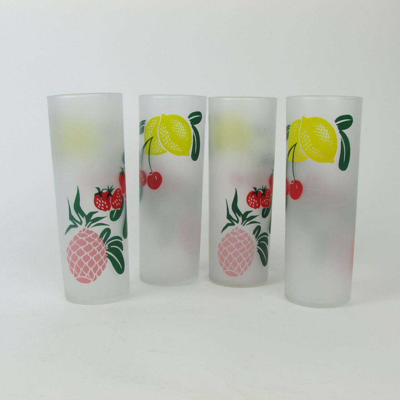 Federal Glass Mid-Century Fruit Highball Set