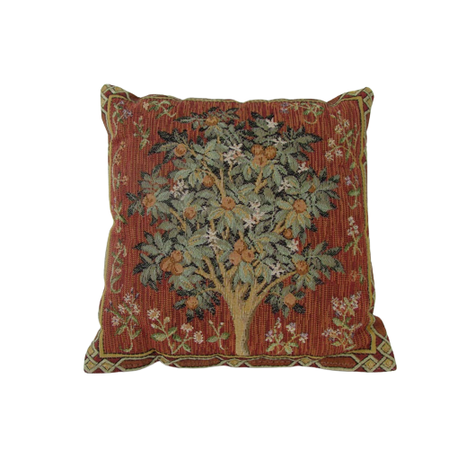 Goblys Vintage Fruit Tree Tapestry Mini Pillow