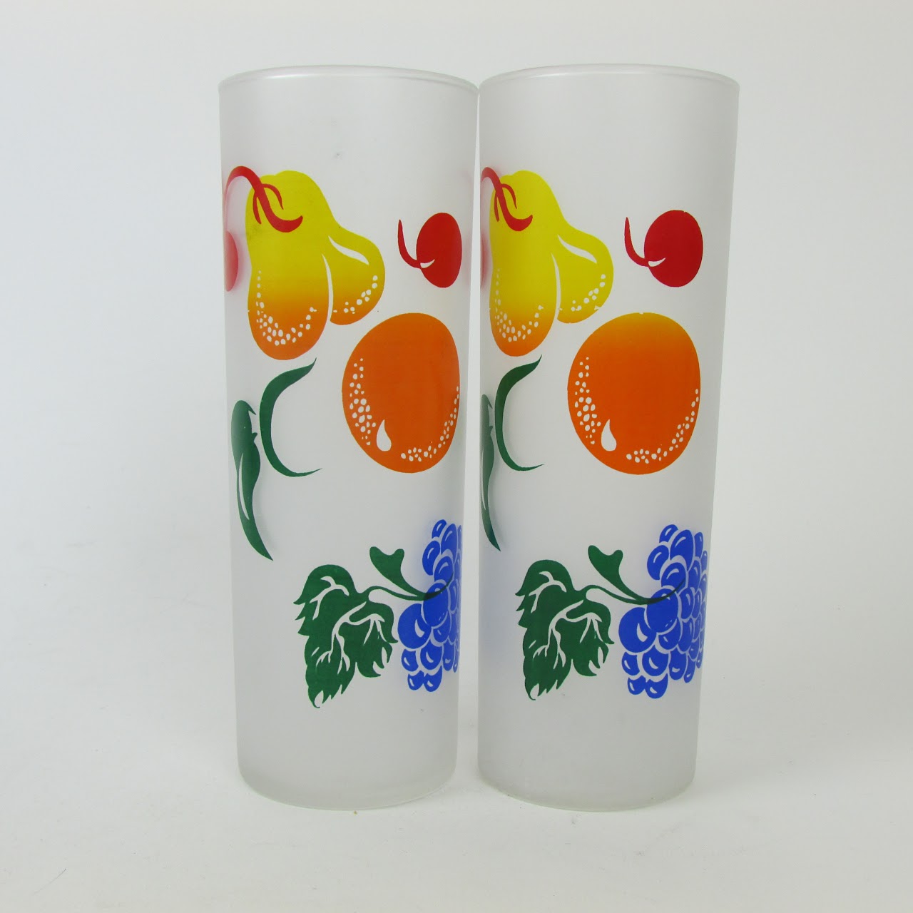 Federal Glass Mid-Century Fruit Highball Set