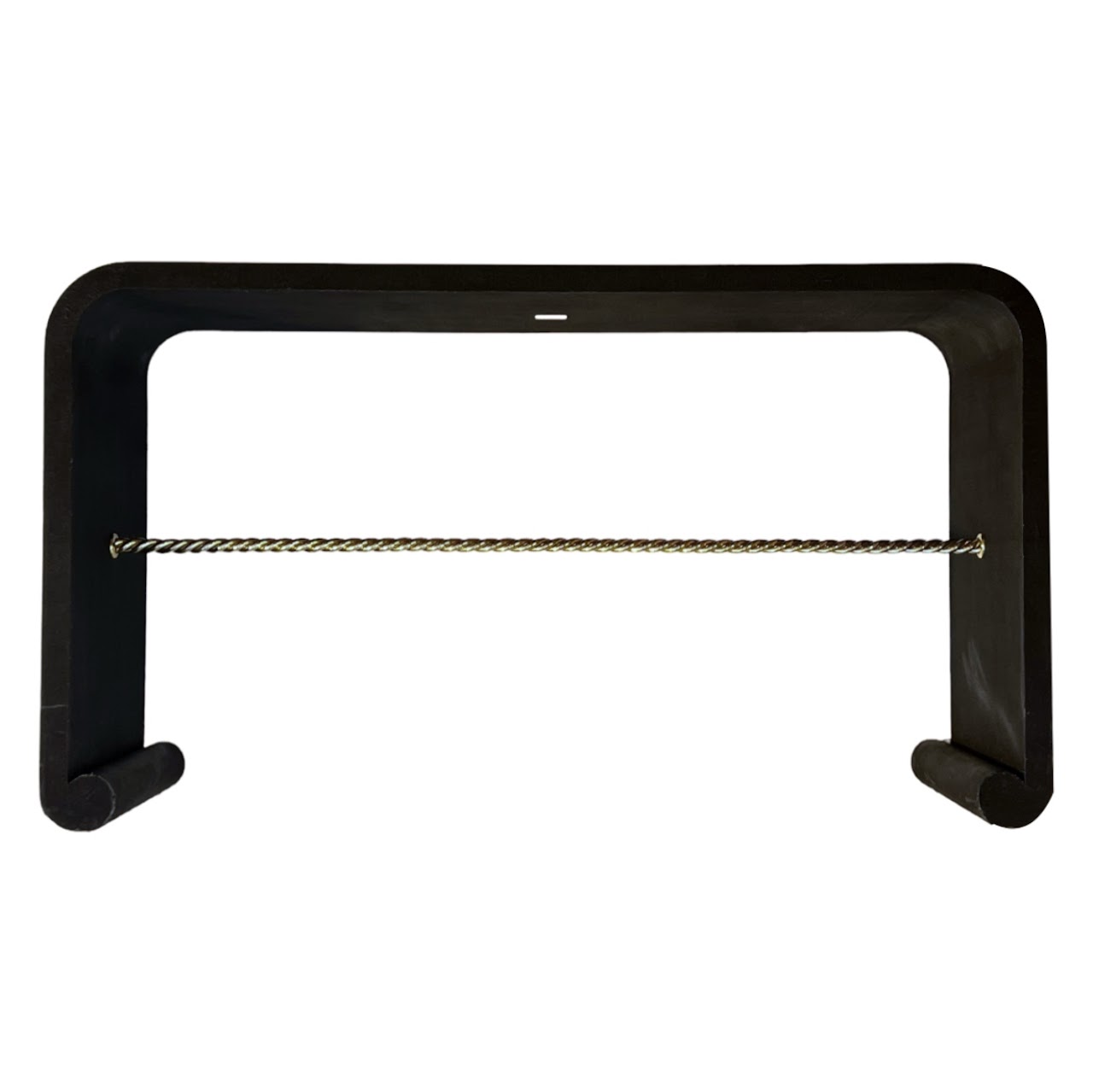Bunny Williams Home Jian Grasscloth and Brass Console Table