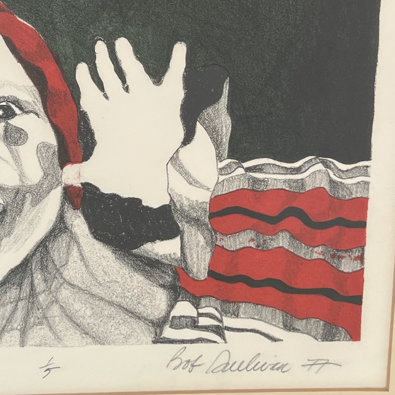 'Come on Clown, Make Me Laugh' Signed Lithograph, 1977