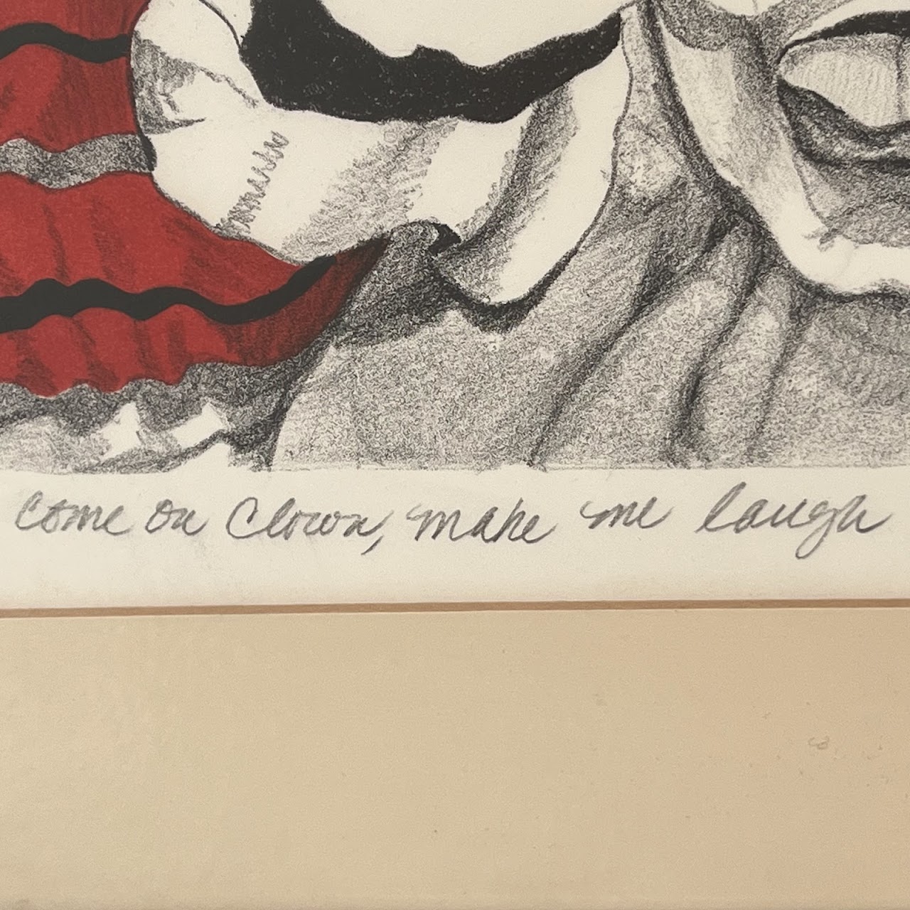 'Come on Clown, Make Me Laugh' Signed Lithograph, 1977