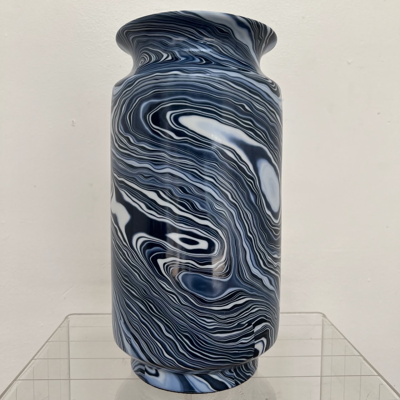 Villa & House Sharri Caspian Marbled Ceramic  Vase Trio