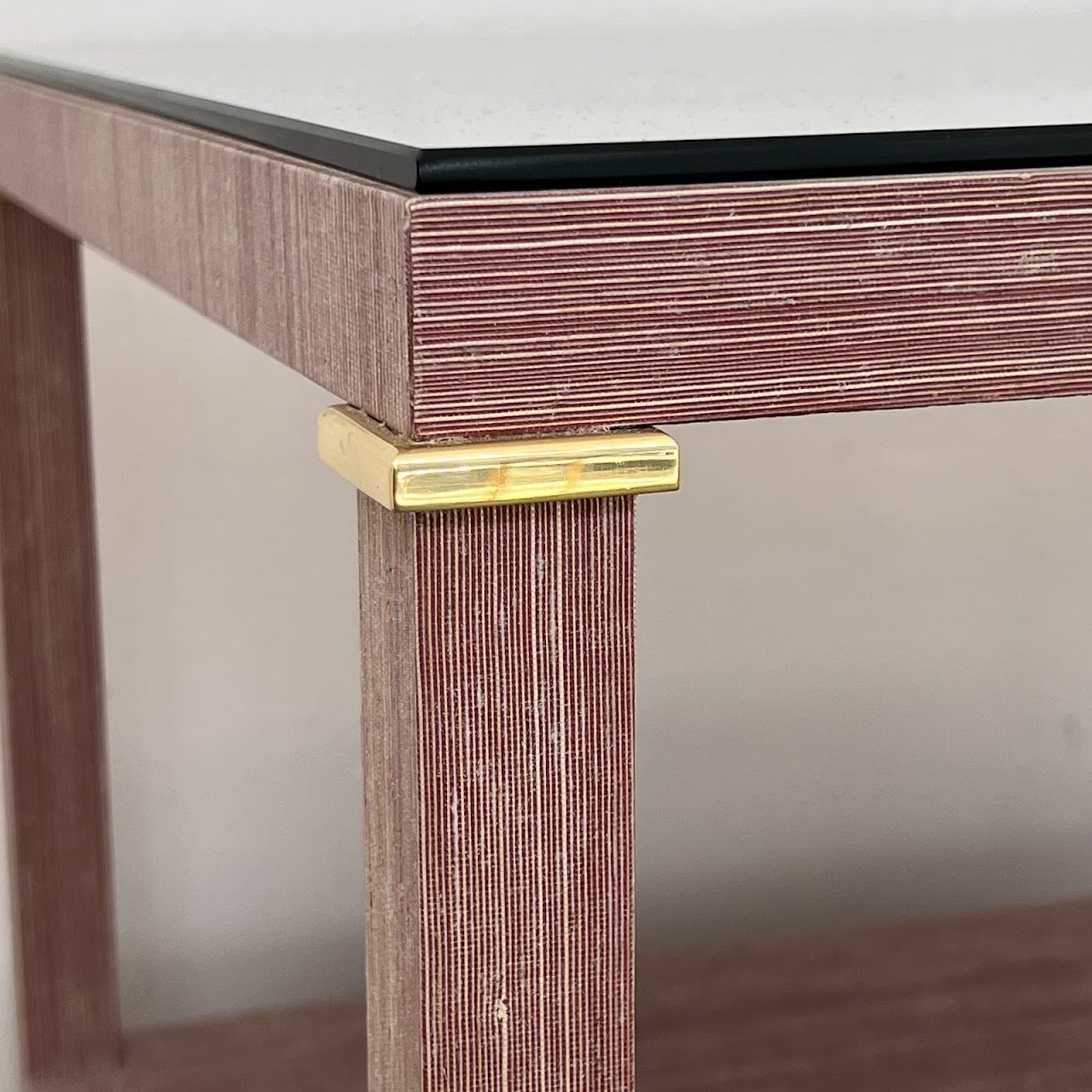 Villa & House Pascal One-Drawer Side Table in Raspberry Shimmer