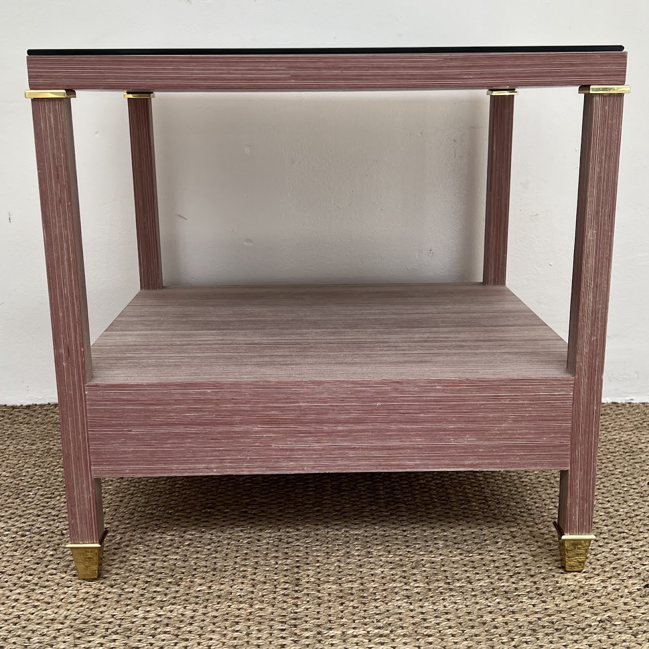 Villa & House Pascal One-Drawer Side Table in Raspberry Shimmer