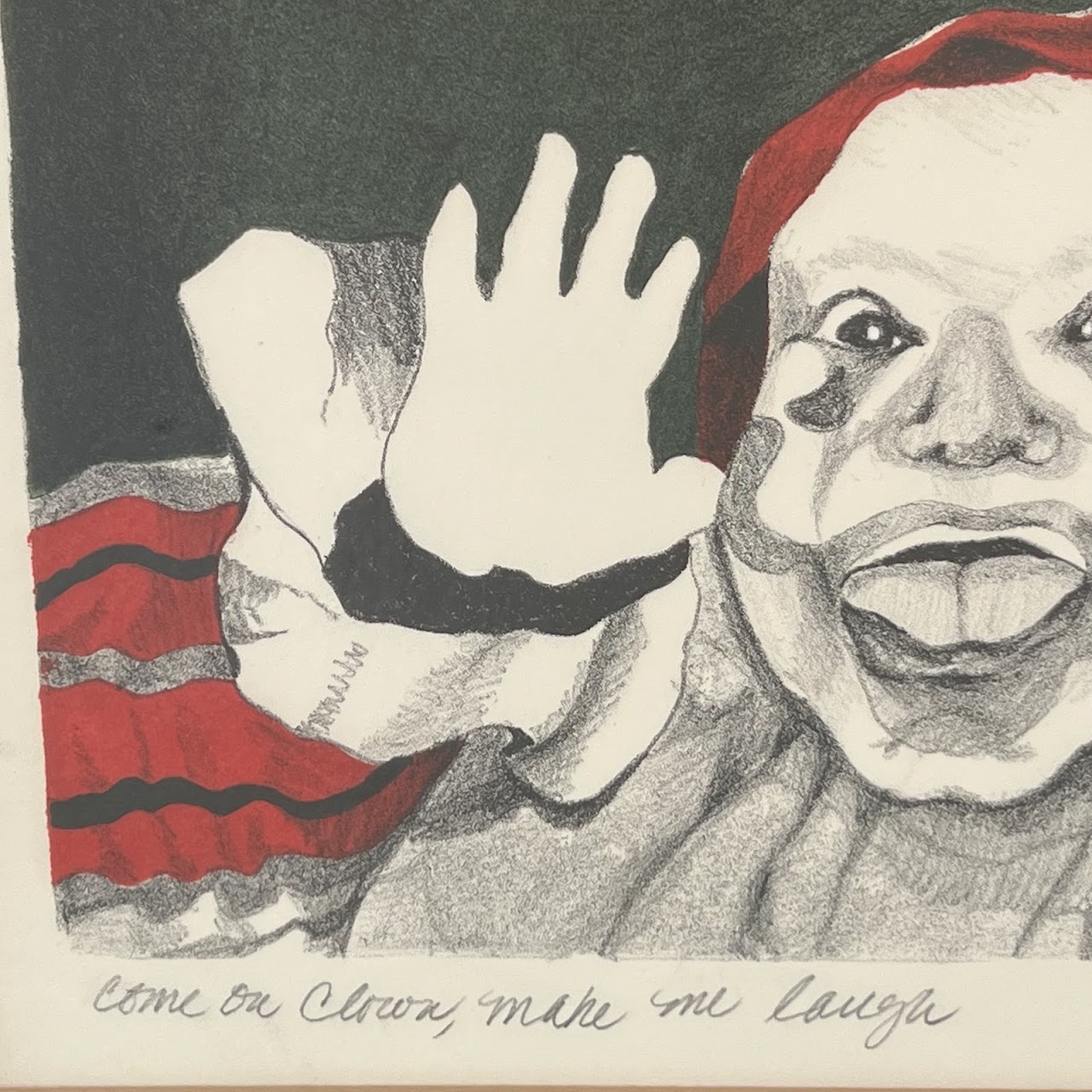 'Come on Clown, Make Me Laugh' Signed Lithograph, 1977