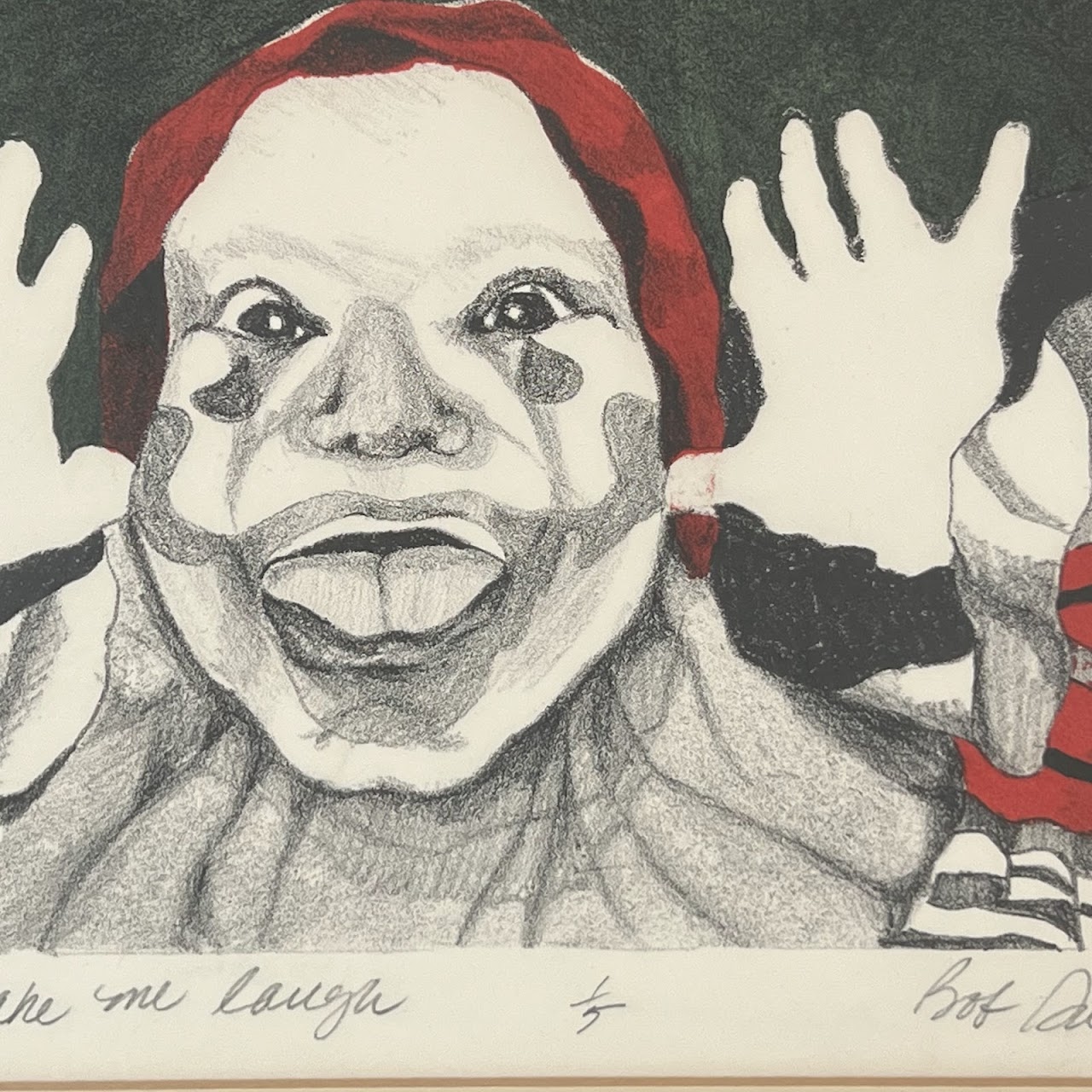 'Come on Clown, Make Me Laugh' Signed Lithograph, 1977