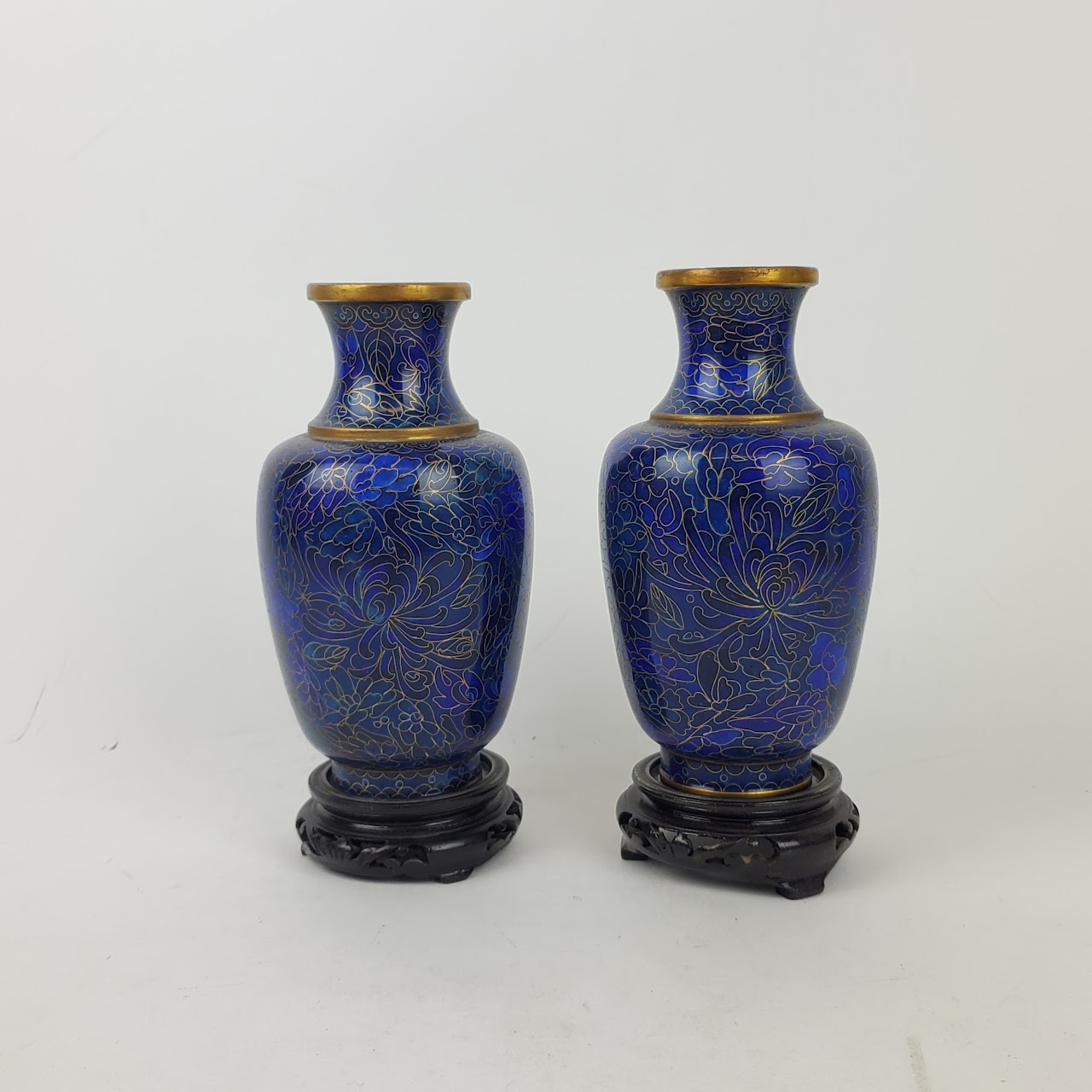 Jingfa Cloisonné Vase Pair