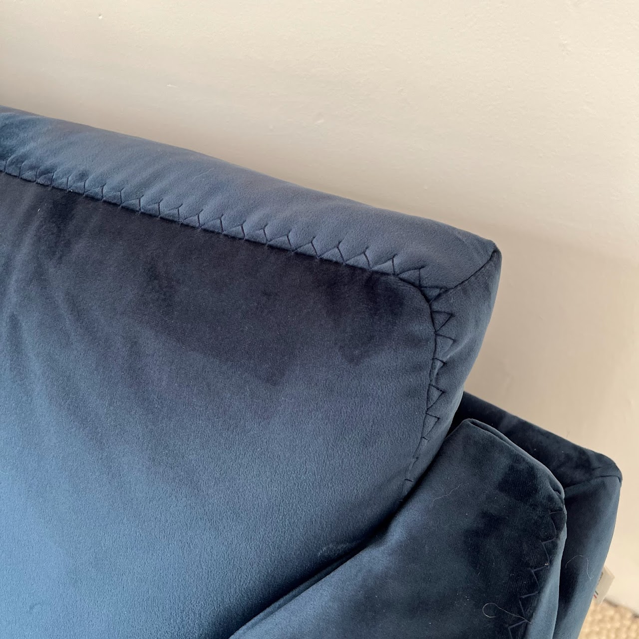 Giuseppe & Giuseppe + Nicoletti & Calia Italian Blue Velvet Sofa