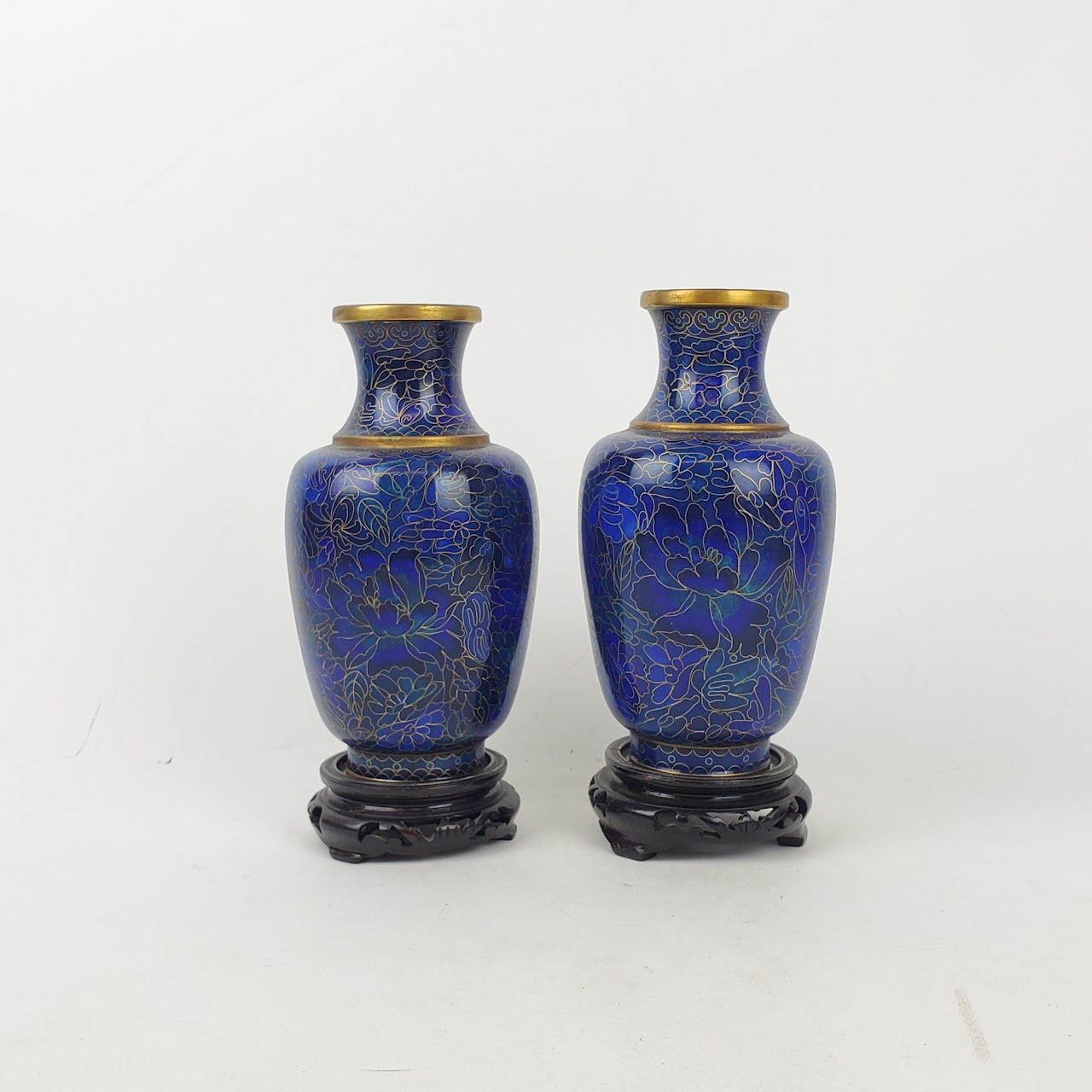 Jingfa Cloisonné Vase Pair