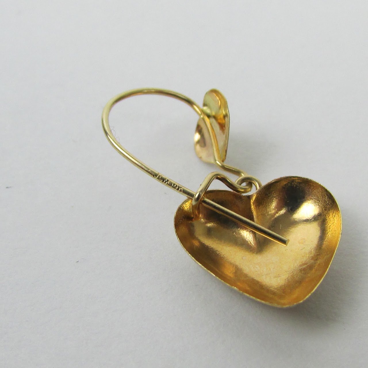 14K Gold Heart Earrings