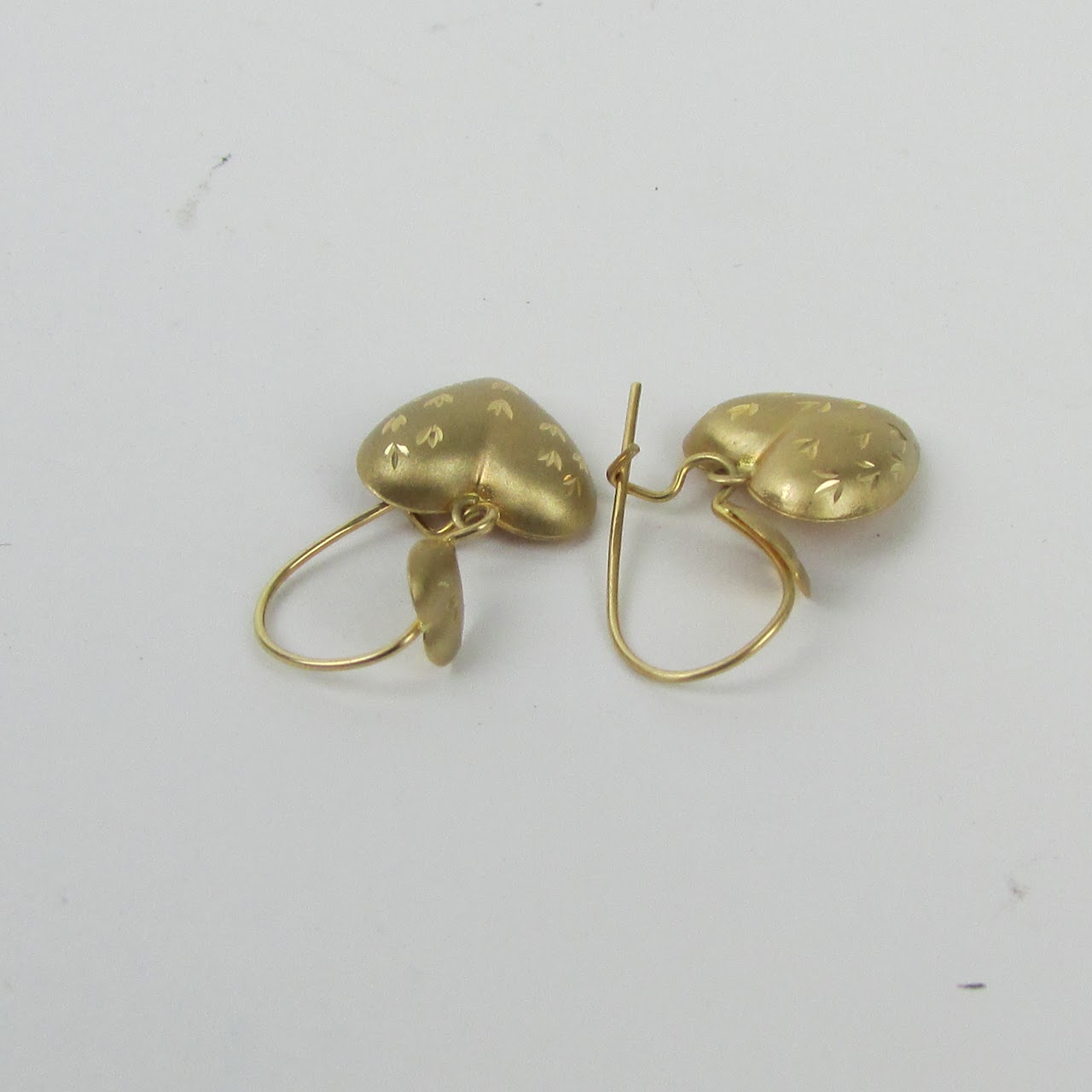 14K Gold Heart Earrings