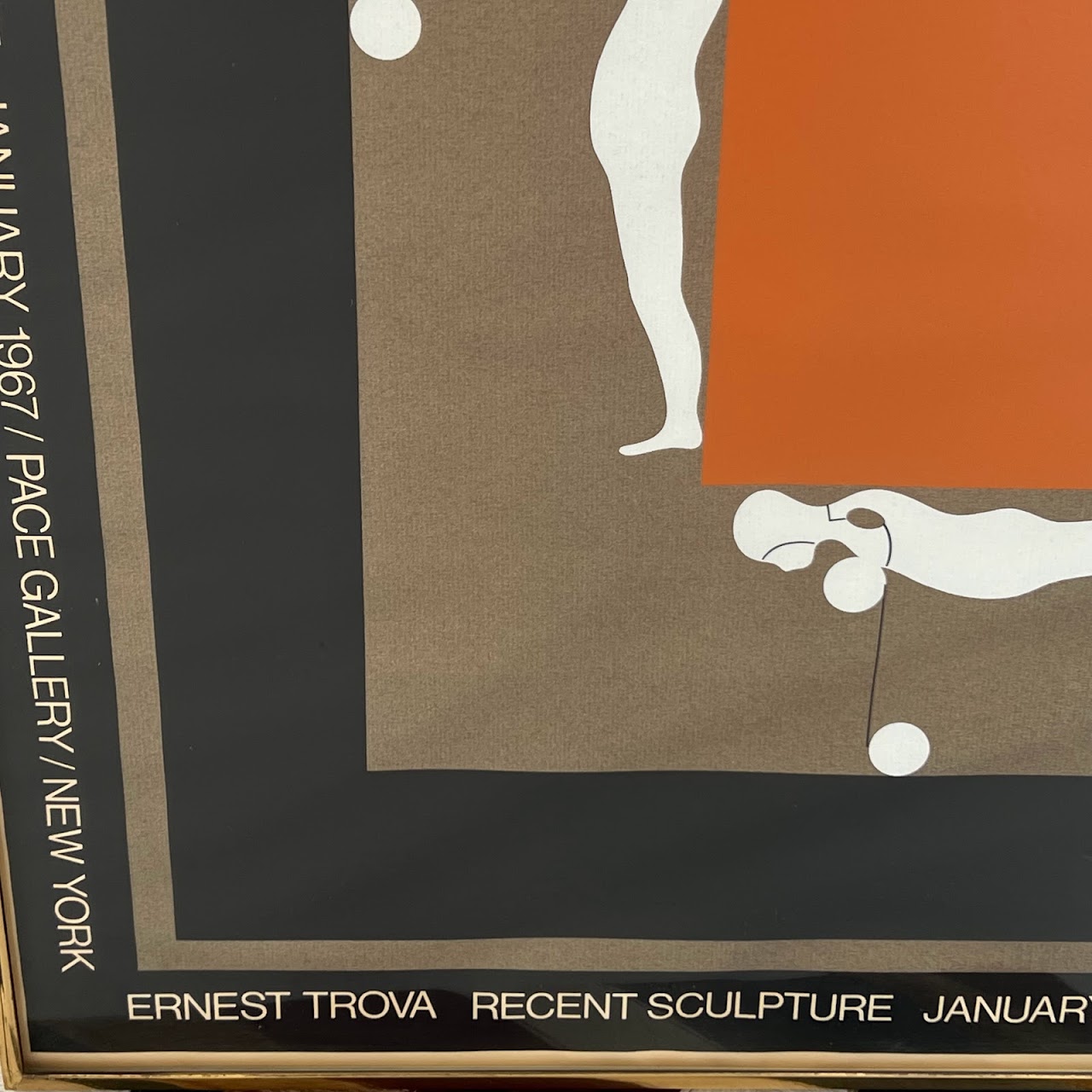 Ernest Trova 1967 Pace Gallery Exhibition Silkscreen
