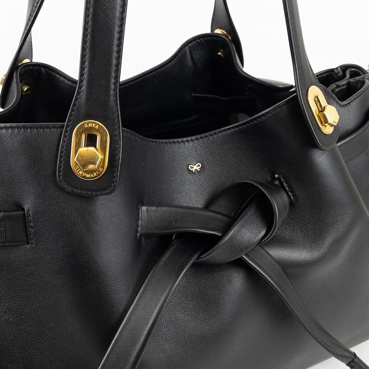 Anya Hindmarch Black & Brown Leather Handbag