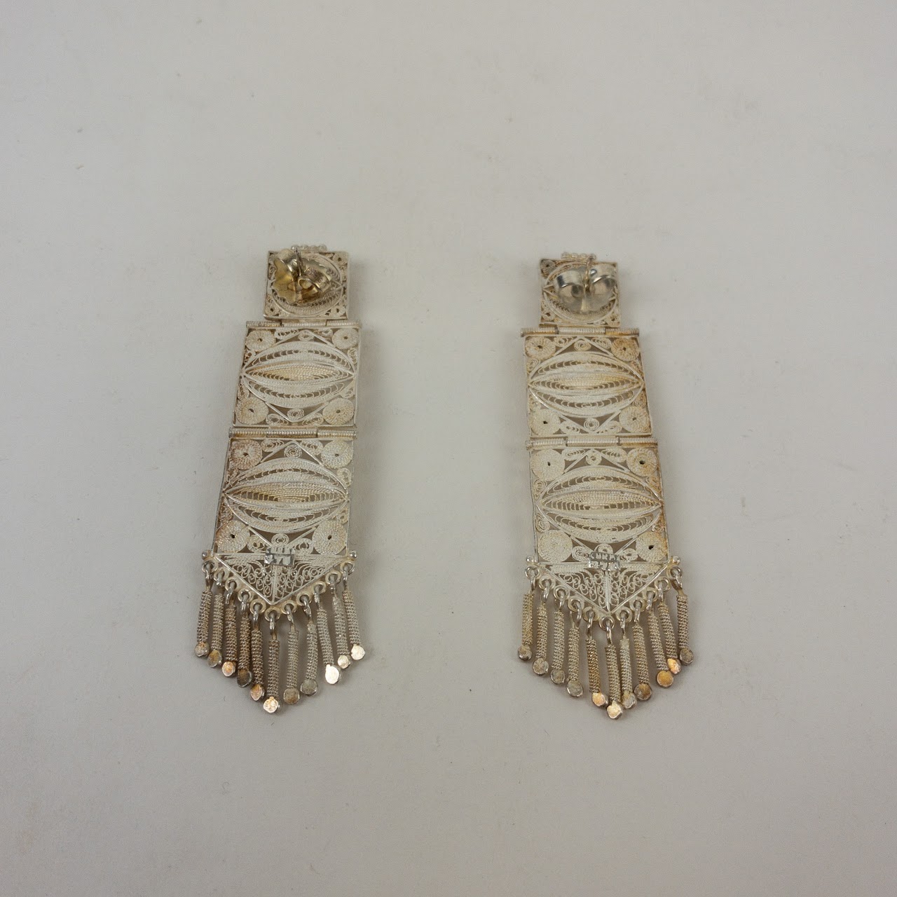 Sterling Silver Fringed Earrings