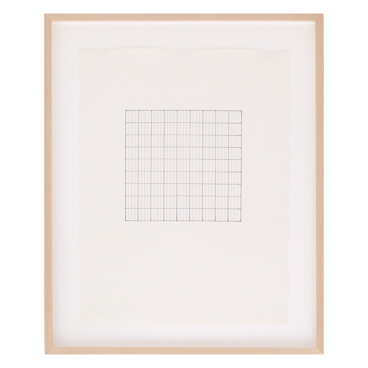 Minimalist Geometric Signed Ink Drawing