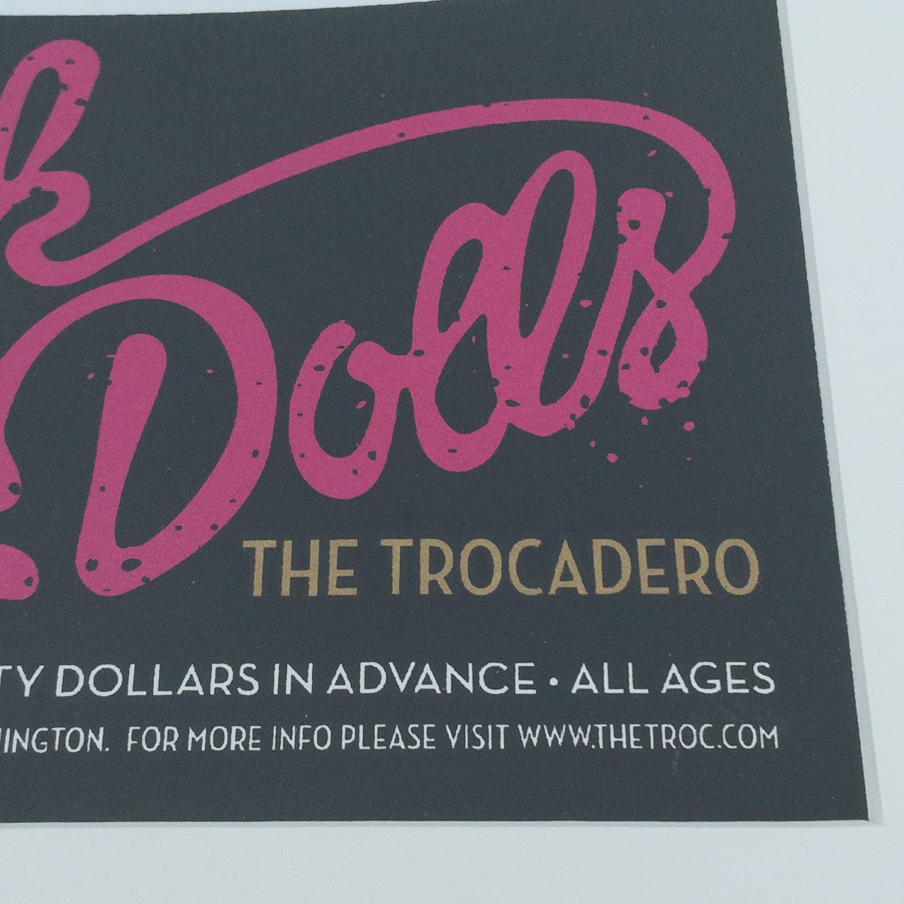 Todd Slater New York Dolls Signed Silkscreen Concert Poster