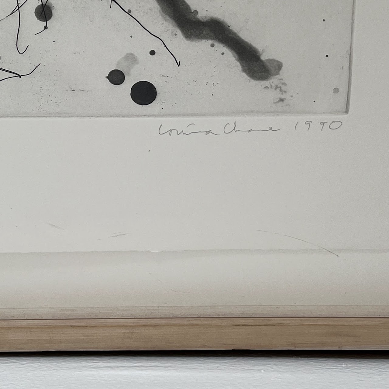 Louisa Chase 'Untitled (Hands)' Signed Etching, Aquatint, Spit Bite Sugar Lift, and Chine Collé