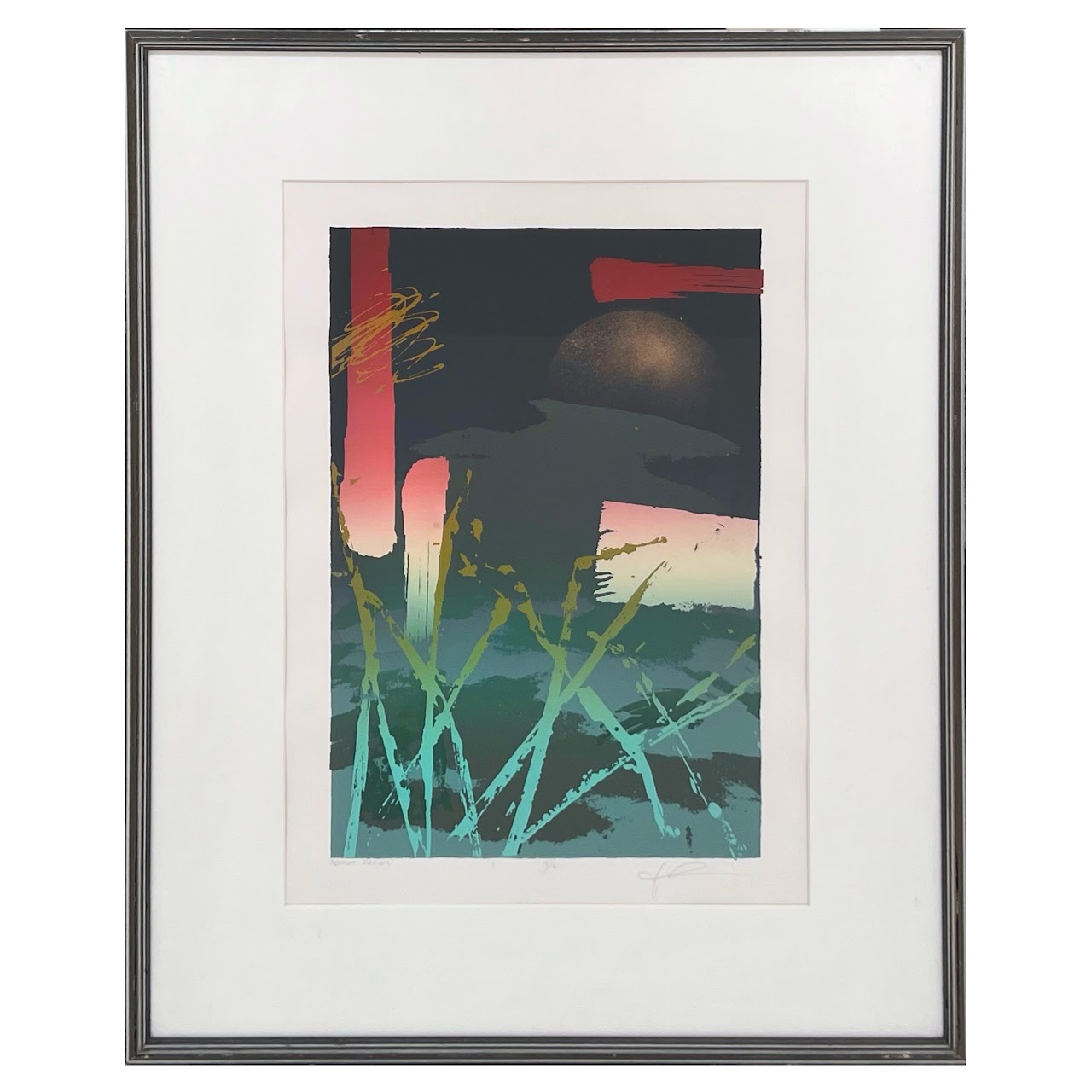 'Secret Garden' Signed Post-Modernist Abstract Lithograph