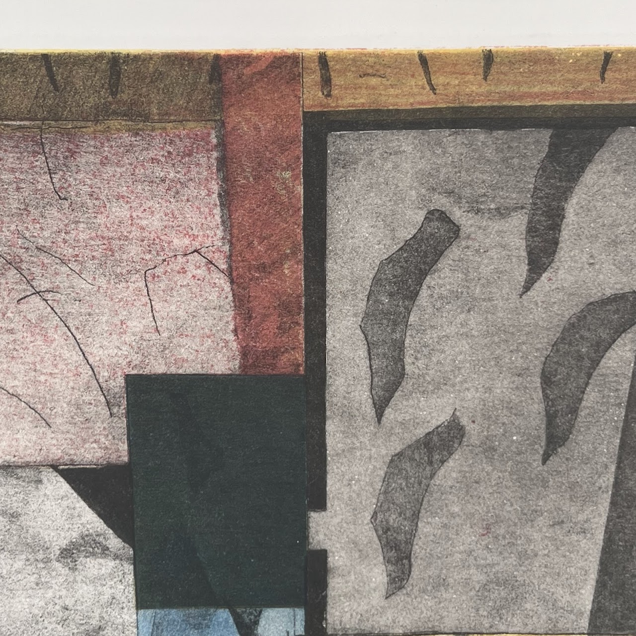 Manuel García Fonteboa Signed Contemporary Puerto Rican Abstract Aquatint Etching