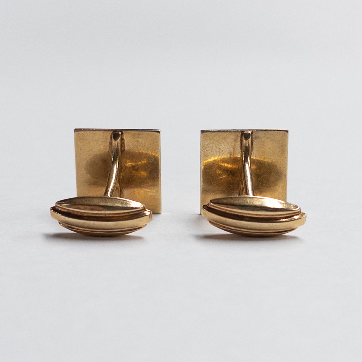 14K Gold Esemco H M Monogrammed Cufflinks