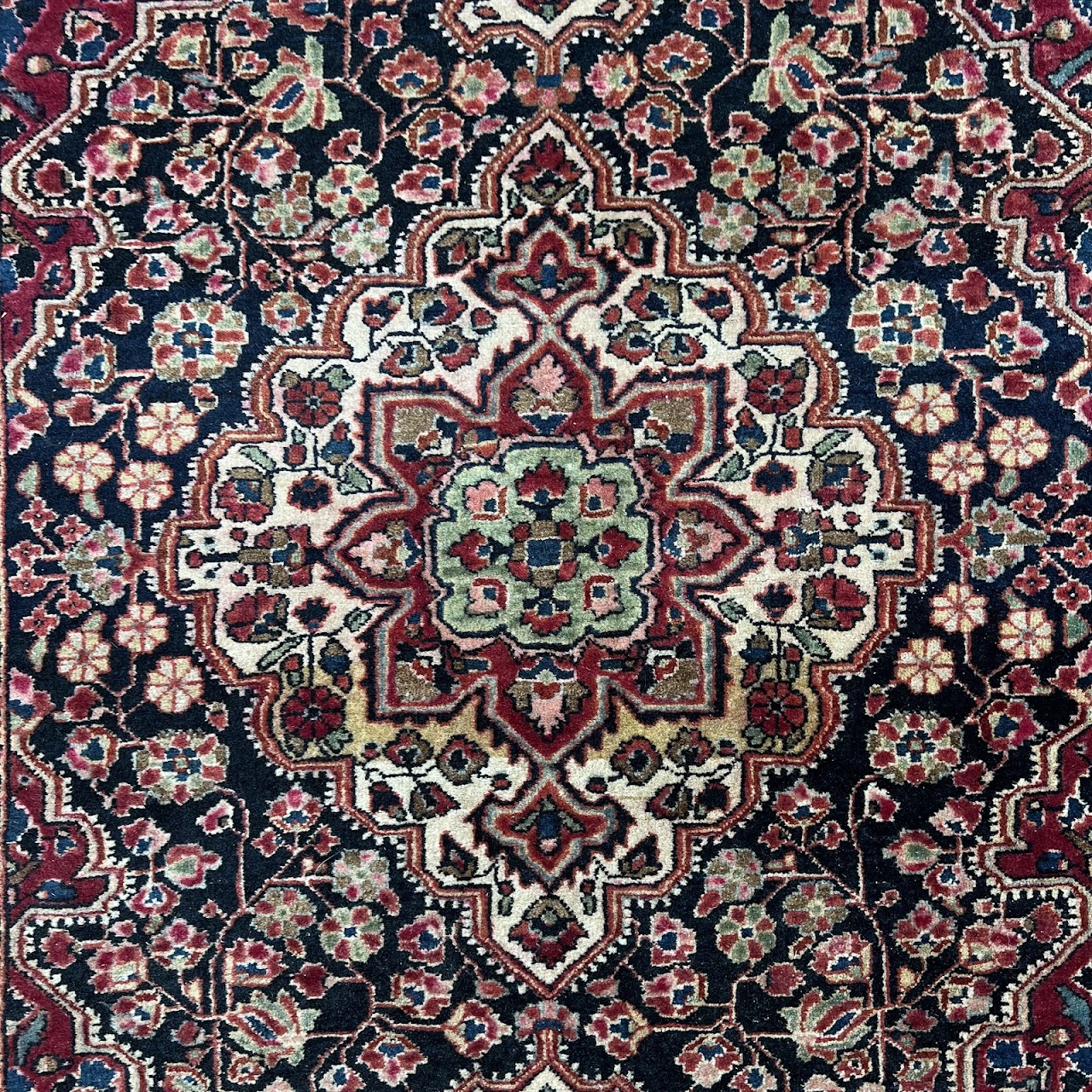 Heriz Wool Floral Area Rug