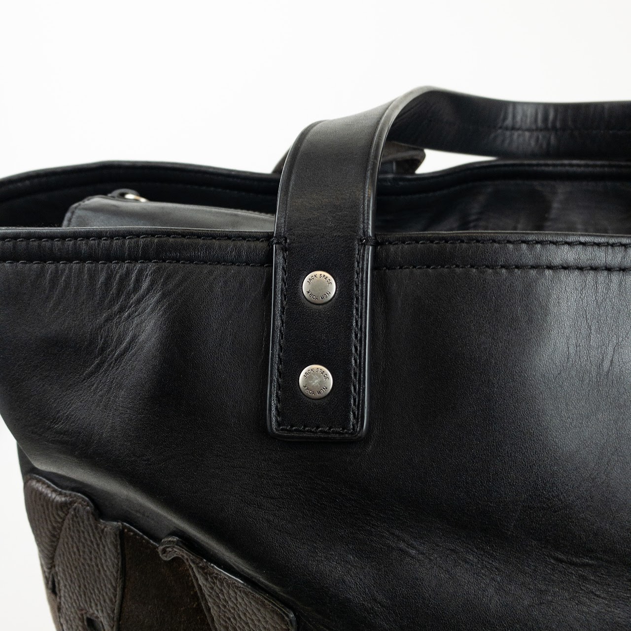 Jack Spade 'Work Like a Dog' Leather Tote