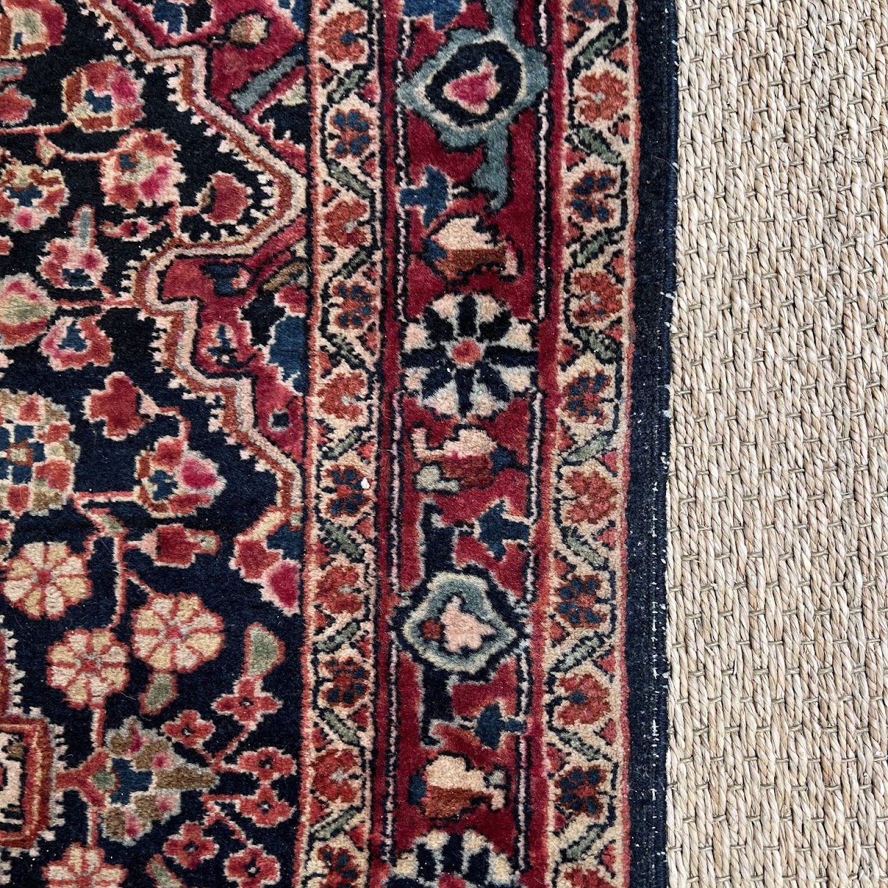 Heriz Wool Floral Area Rug