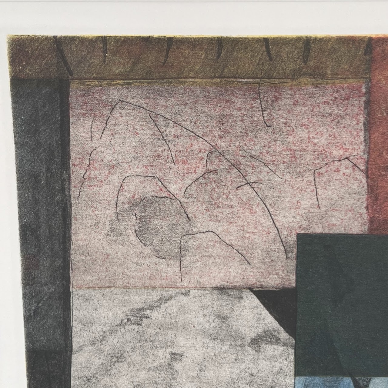 Manuel García Fonteboa Signed Contemporary Puerto Rican Abstract Aquatint Etching